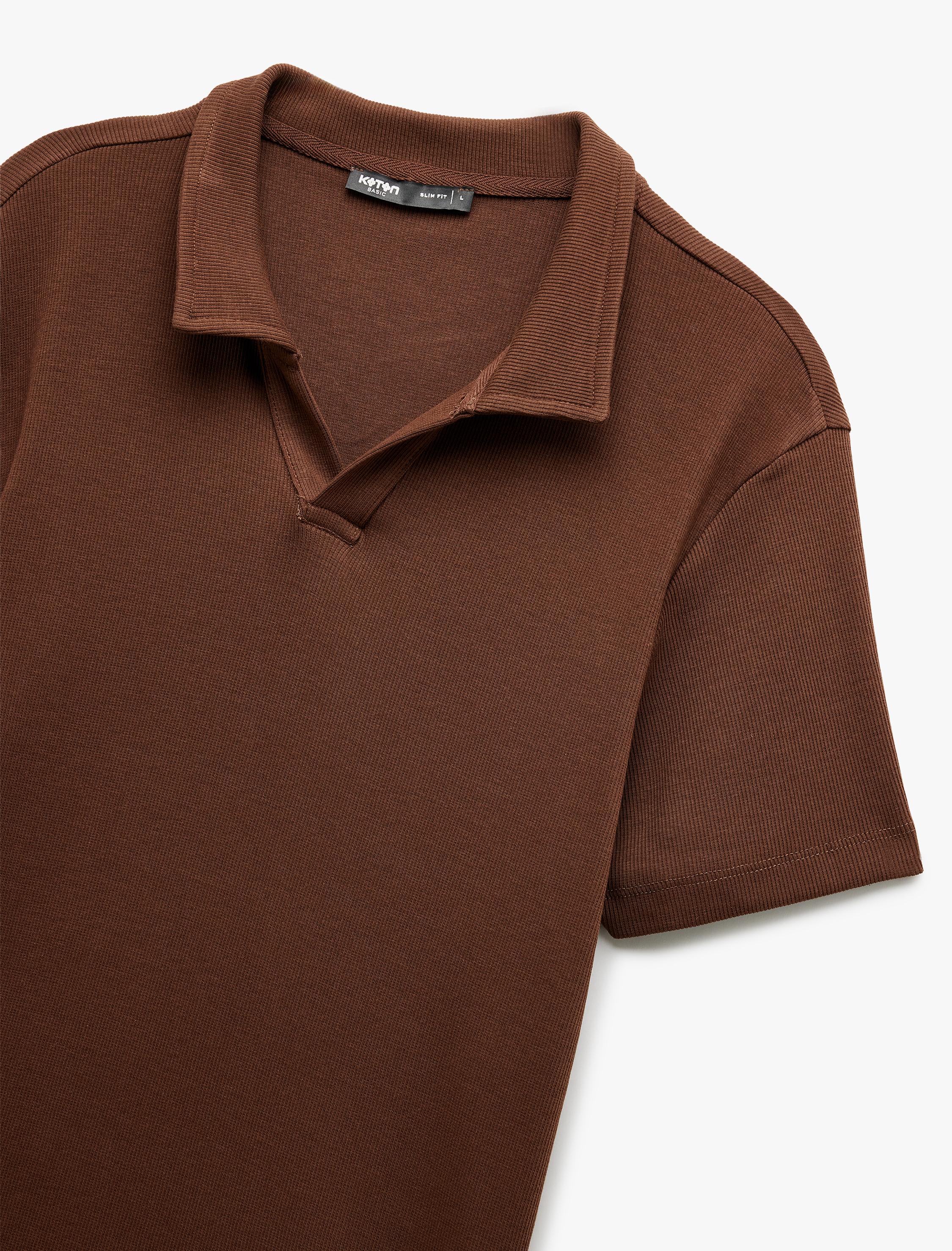   Pamuklu Kısa Kollu Slim Fit Basic Polo Tişört