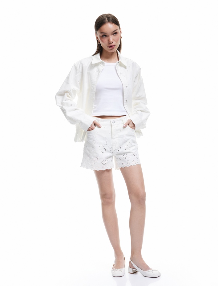  Pamuklu Uzun Kollu Fistolu Kot Ceket