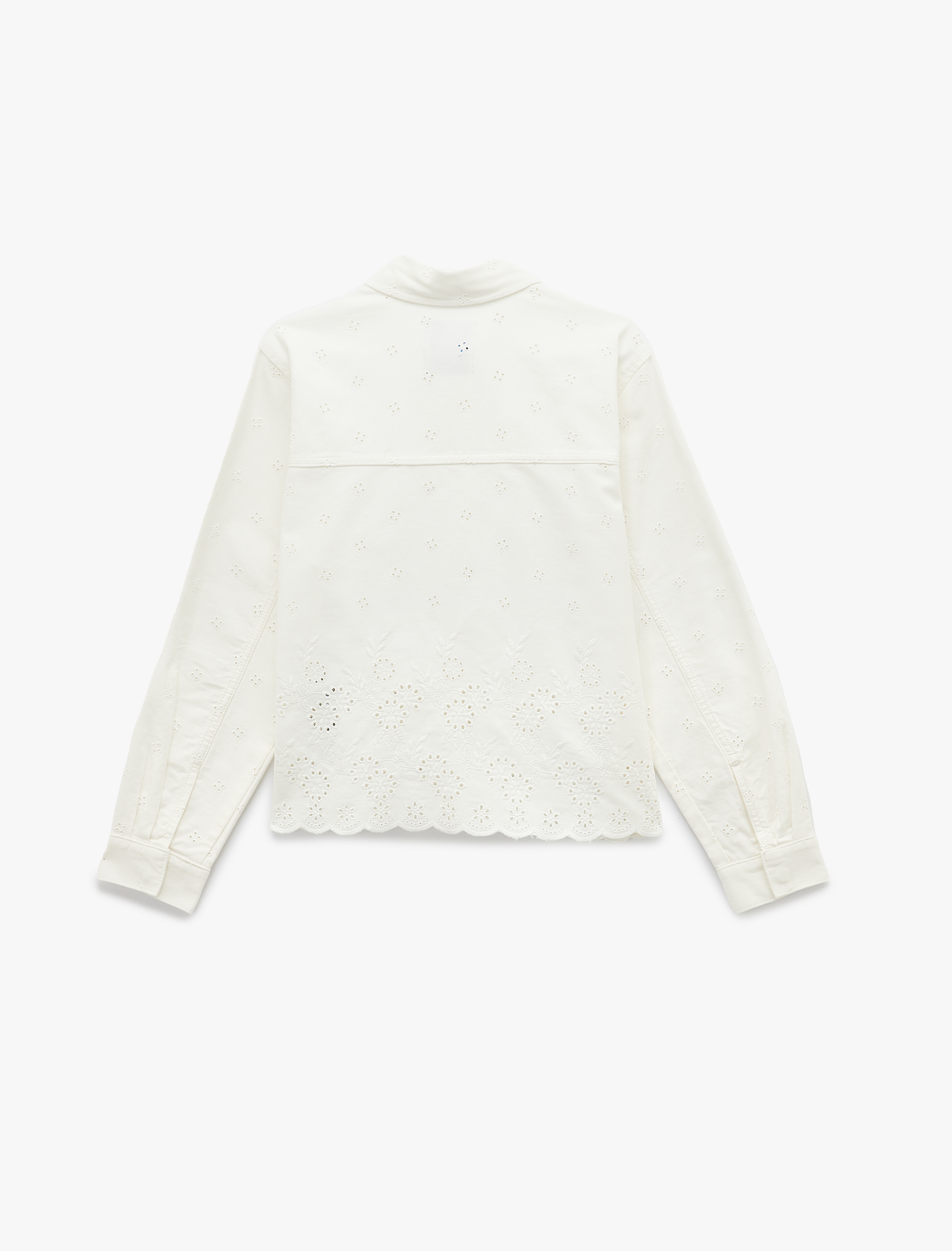   Pamuklu Uzun Kollu Fistolu Kot Ceket