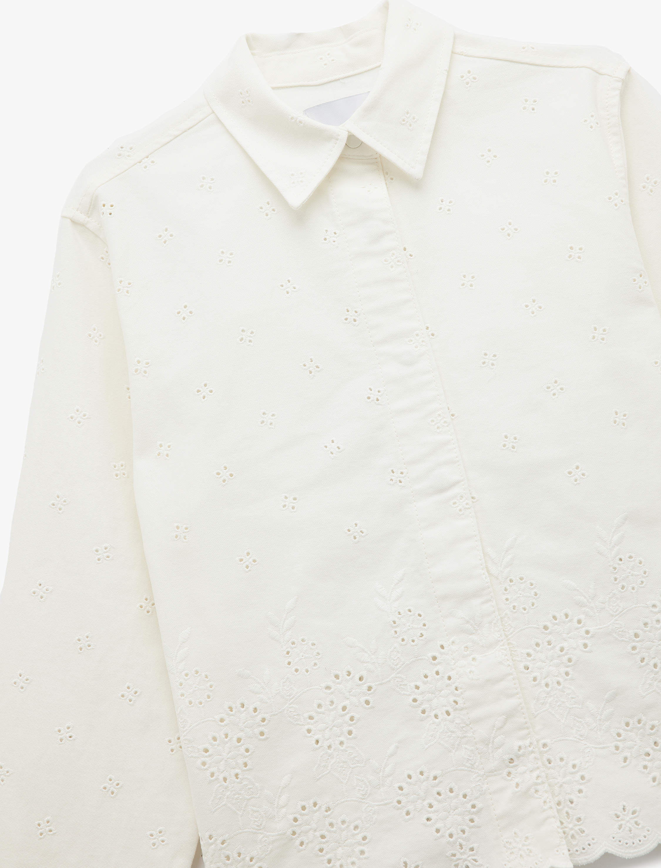   Pamuklu Uzun Kollu Fistolu Kot Ceket