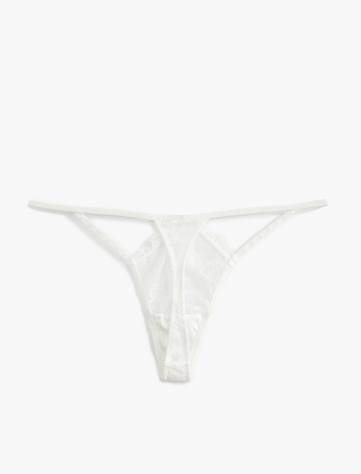  Bridal Dantelli Taş Süslemeli String Külot