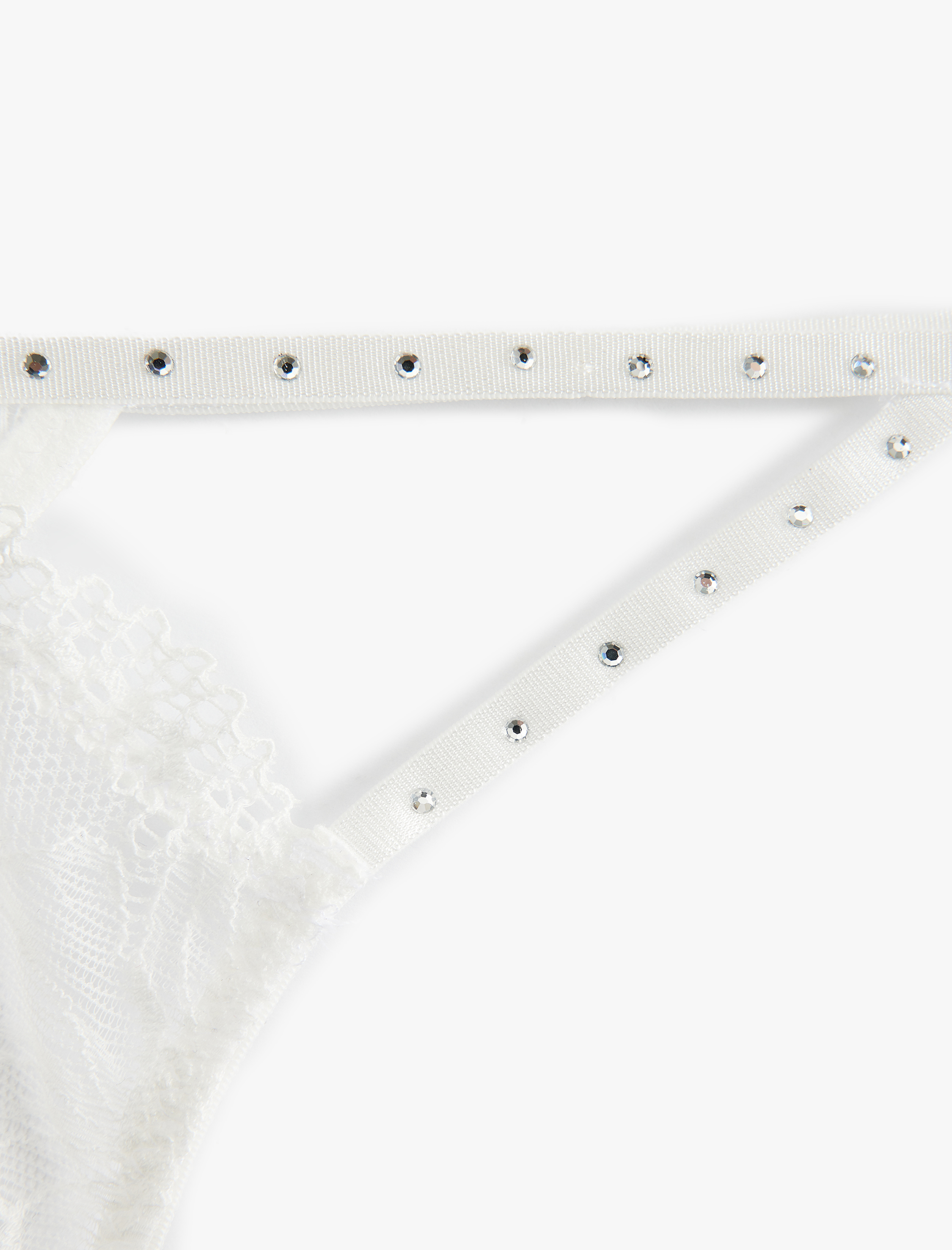   Bridal Dantelli Taş Süslemeli String Külot