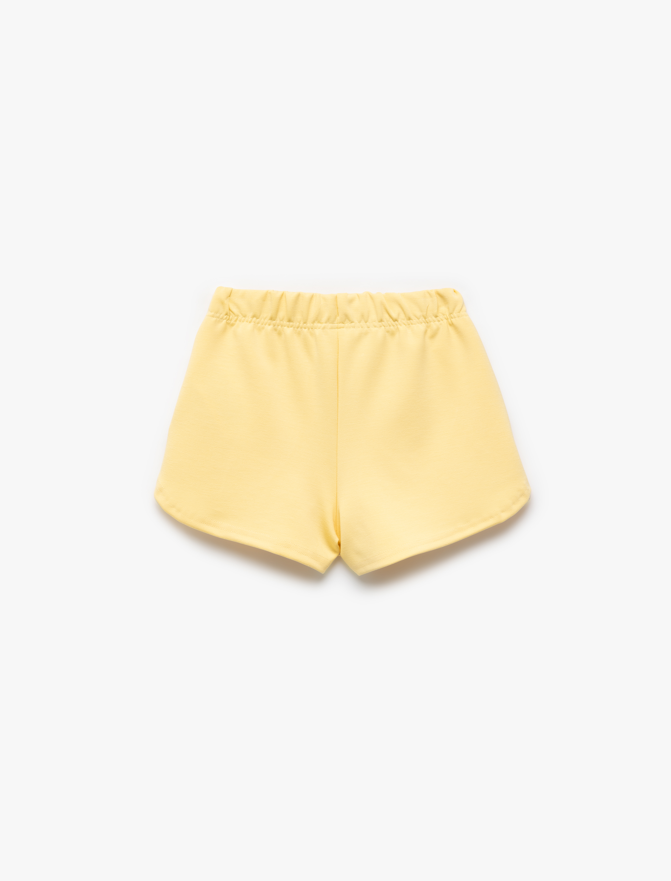  Kız Çocuk Viskon Kumaş Karışımlı Beli Lastikli Bağlamalı Cepli Mini Şort