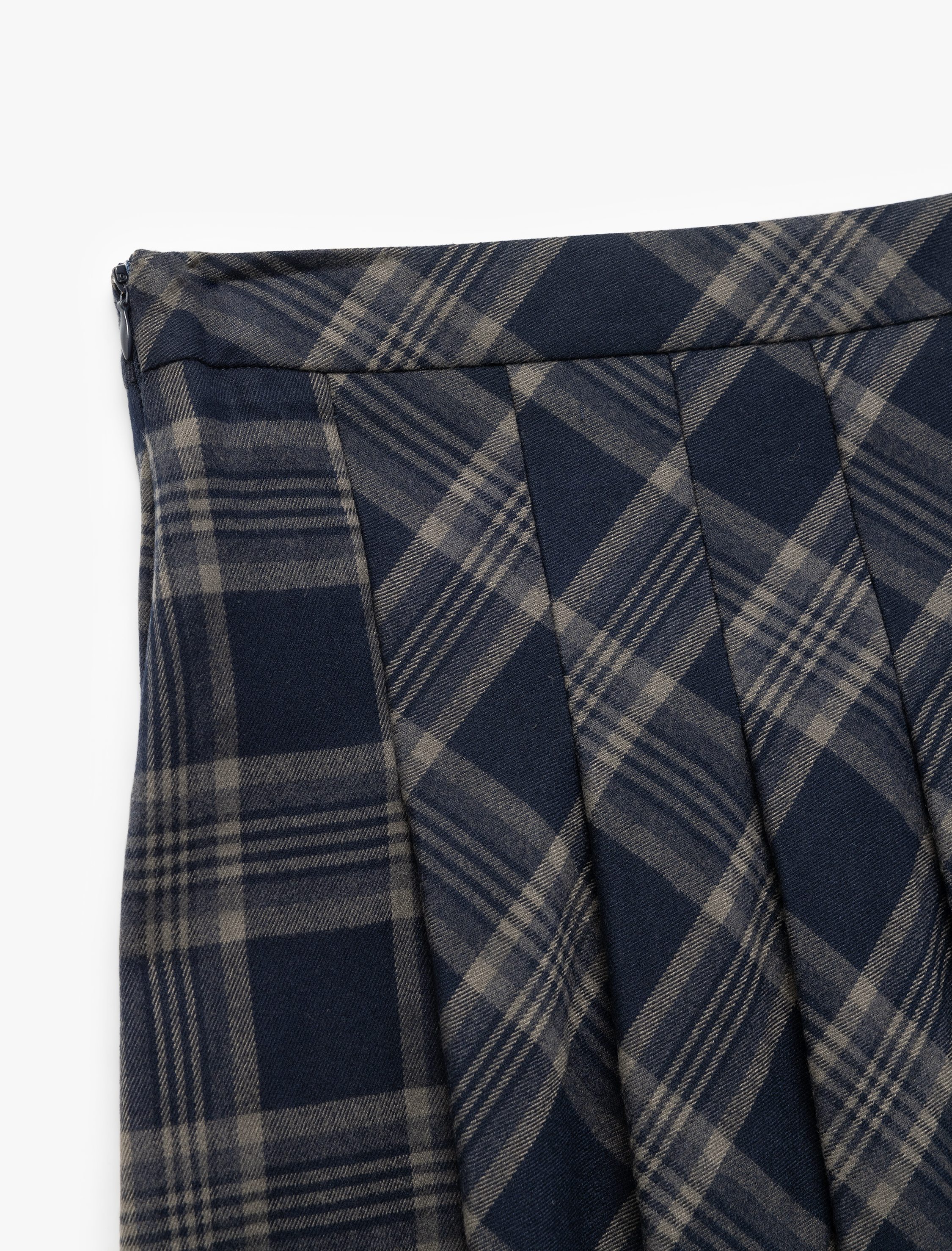  Kız Çocuk Viskon Karışımlı Ekoseli Pileli Okul Eteği