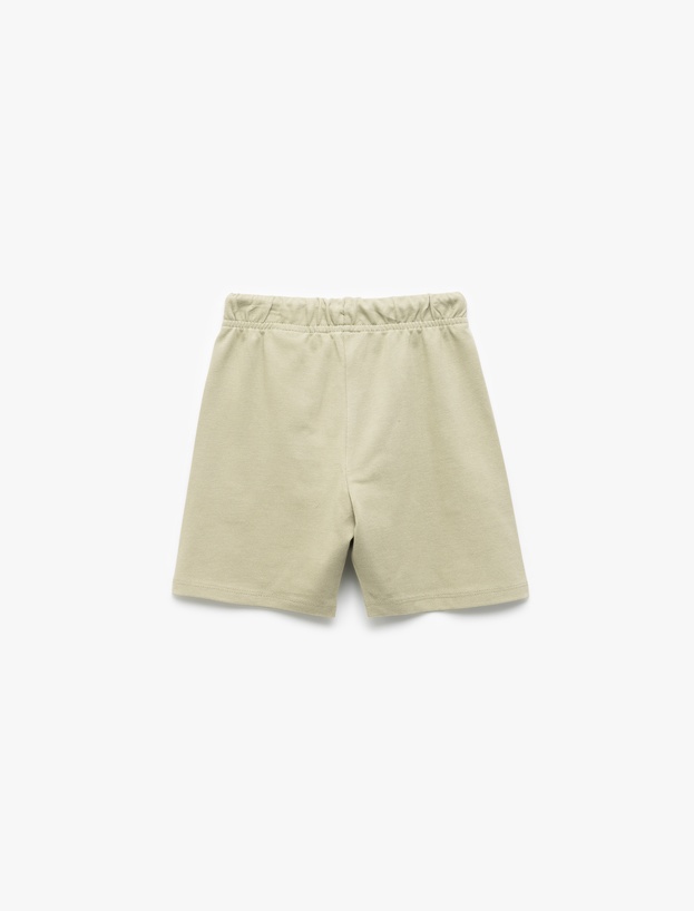 Pamuklu Beli Bağcıklı Basic Şort_1