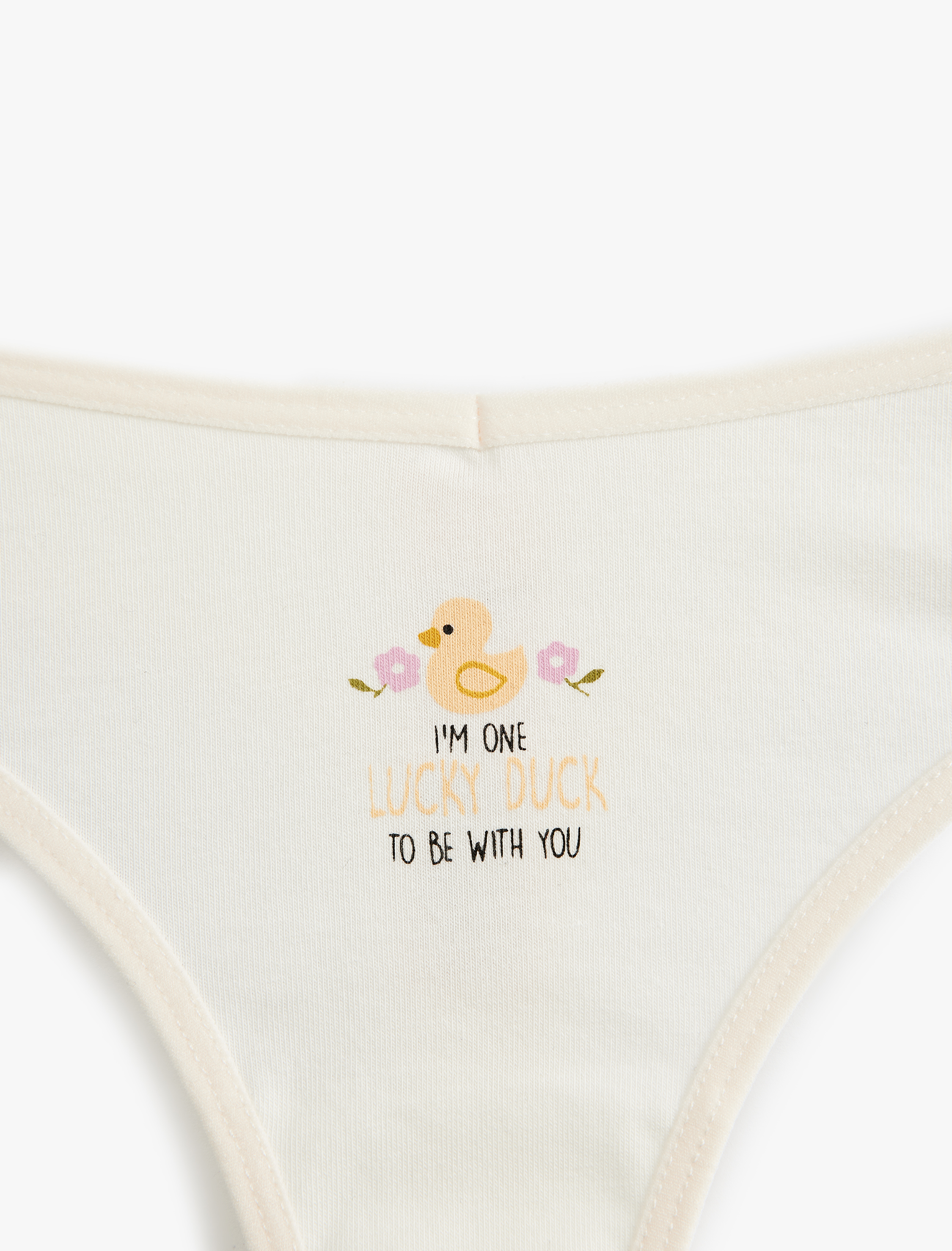   Pamuklu Ördek Baskılı String Külot