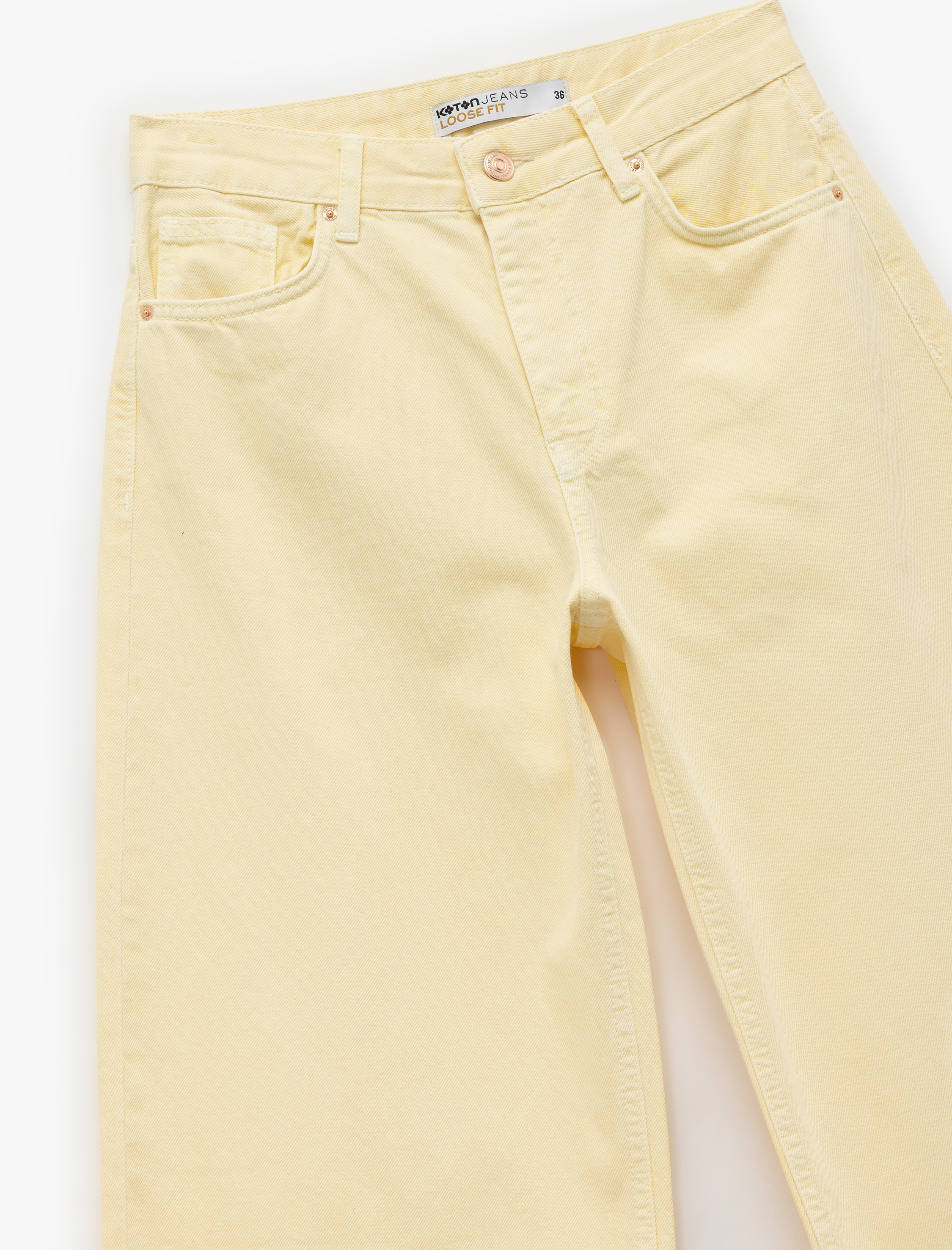   Bol Kalıp Geniş Paça Cepli Denim Pantolon - Loose Straight Fit Jean