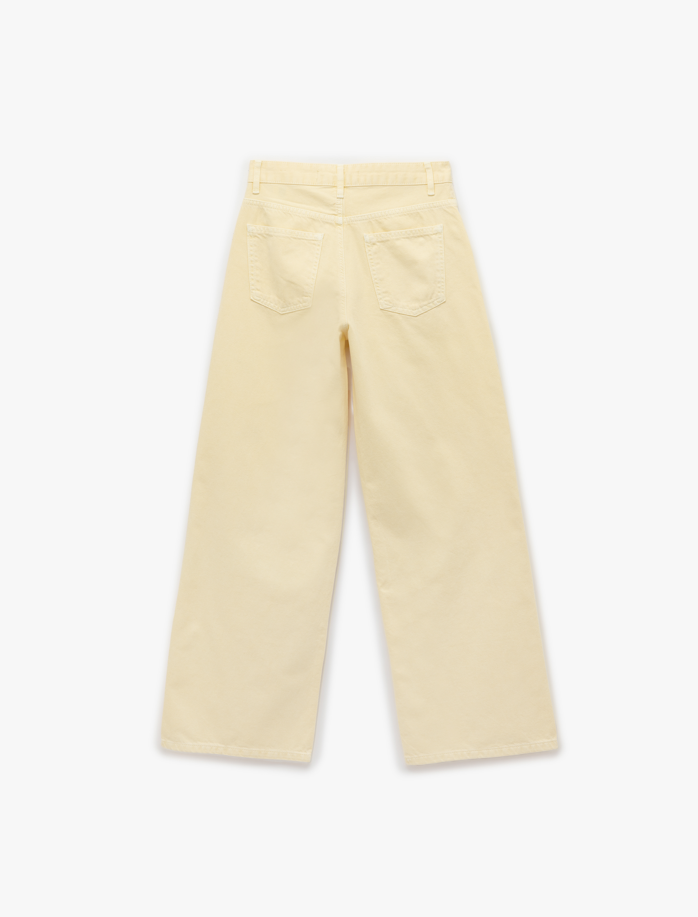   Bol Kalıp Geniş Paça Cepli Denim Pantolon - Loose Straight Fit Jean