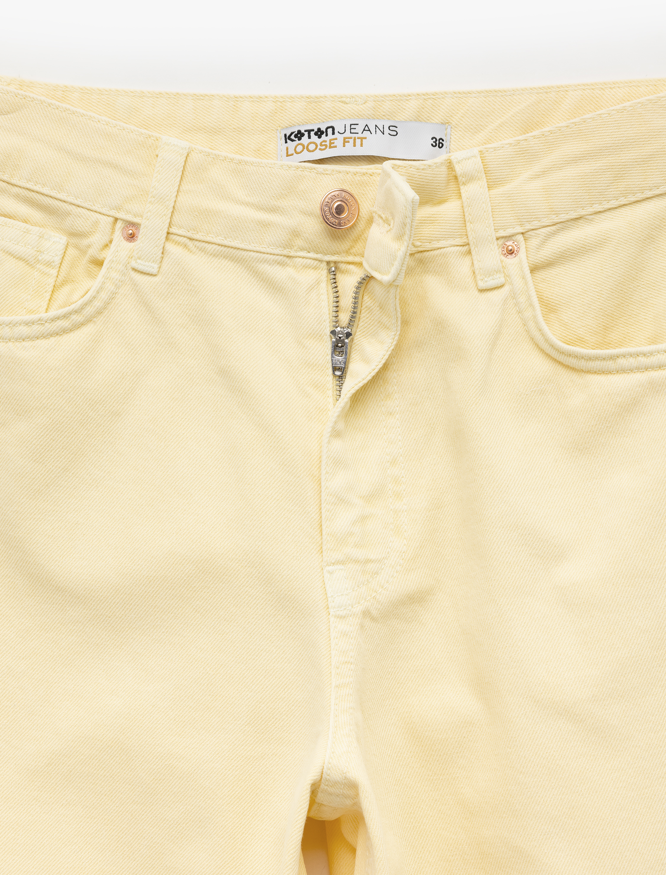   Bol Kalıp Geniş Paça Cepli Denim Pantolon - Loose Straight Fit Jean