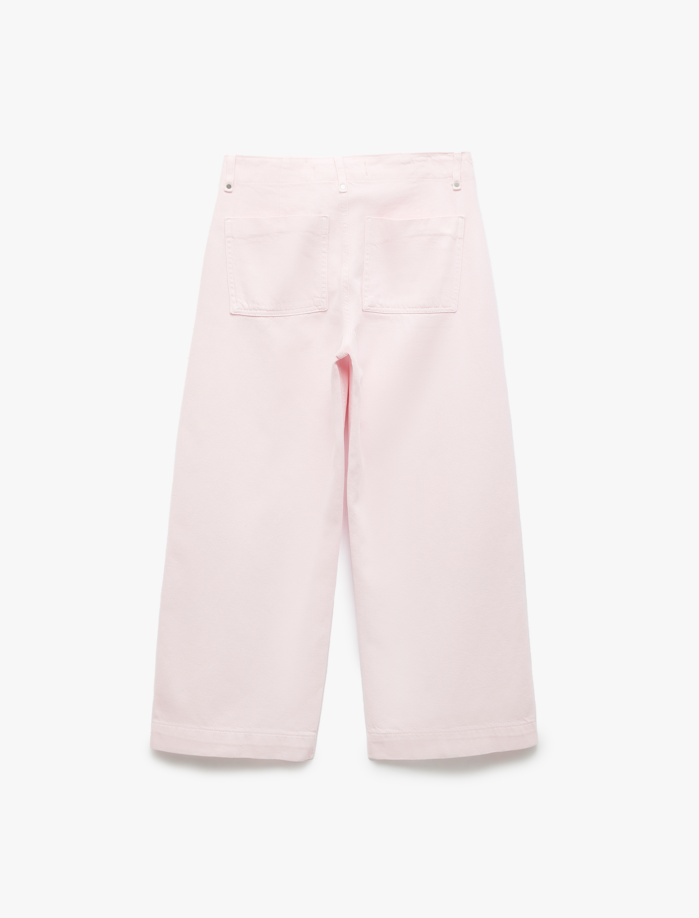   Cep Detaylı Yüksek Bel Geniş Paça Pantolon