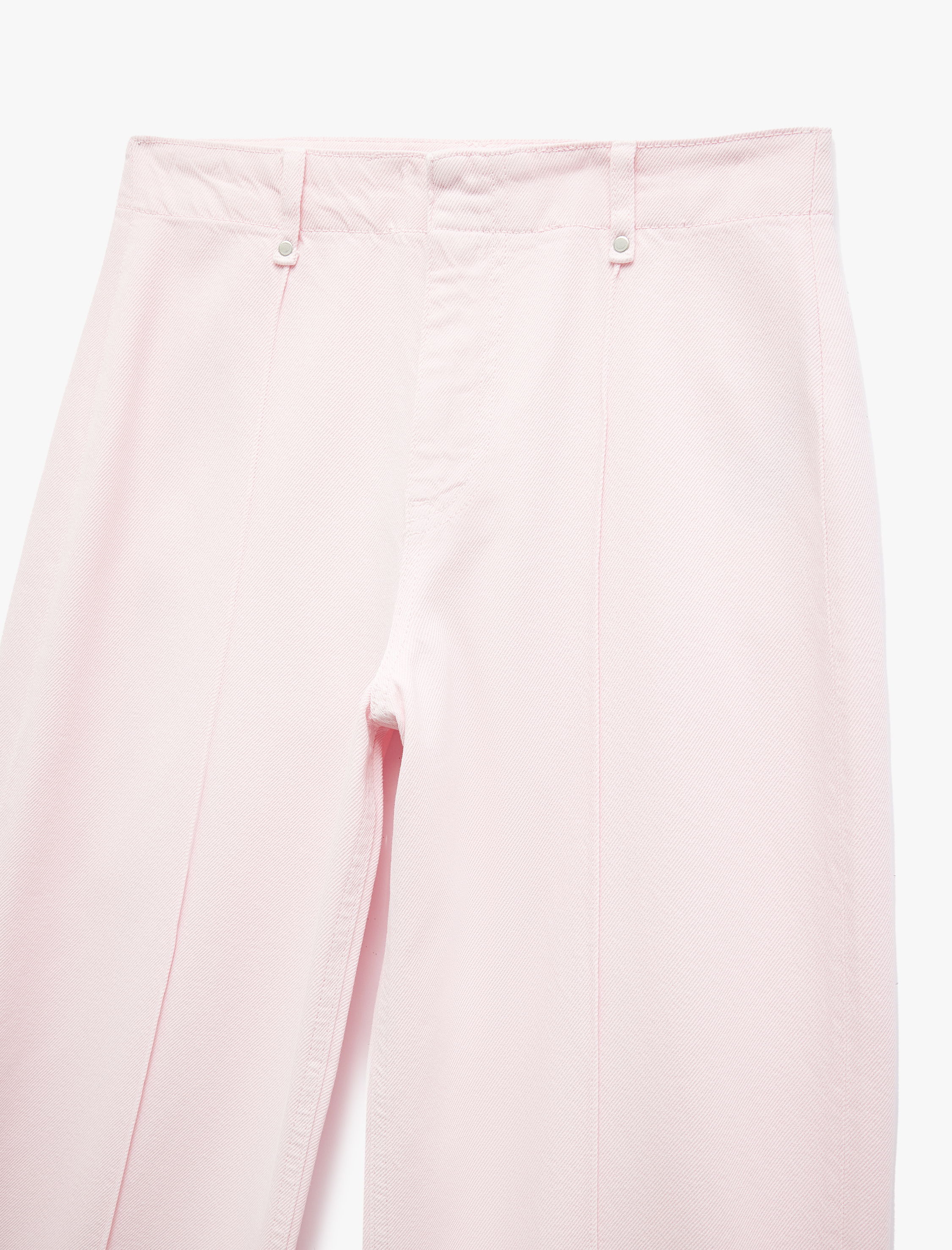   Cep Detaylı Yüksek Bel Geniş Paça Pantolon