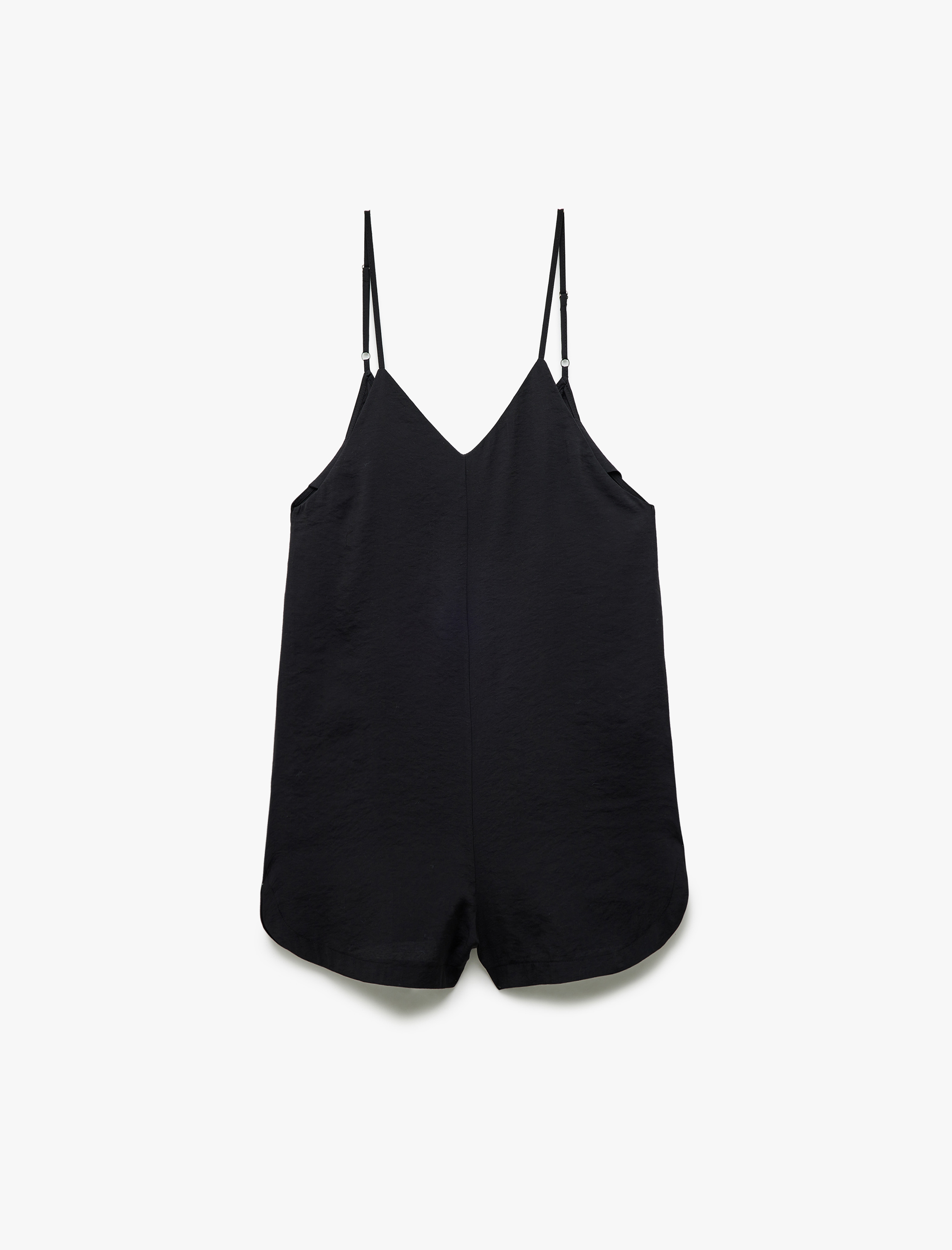   Bağlama Detaylı Modal Karışımlı İnce Askılı Tulum