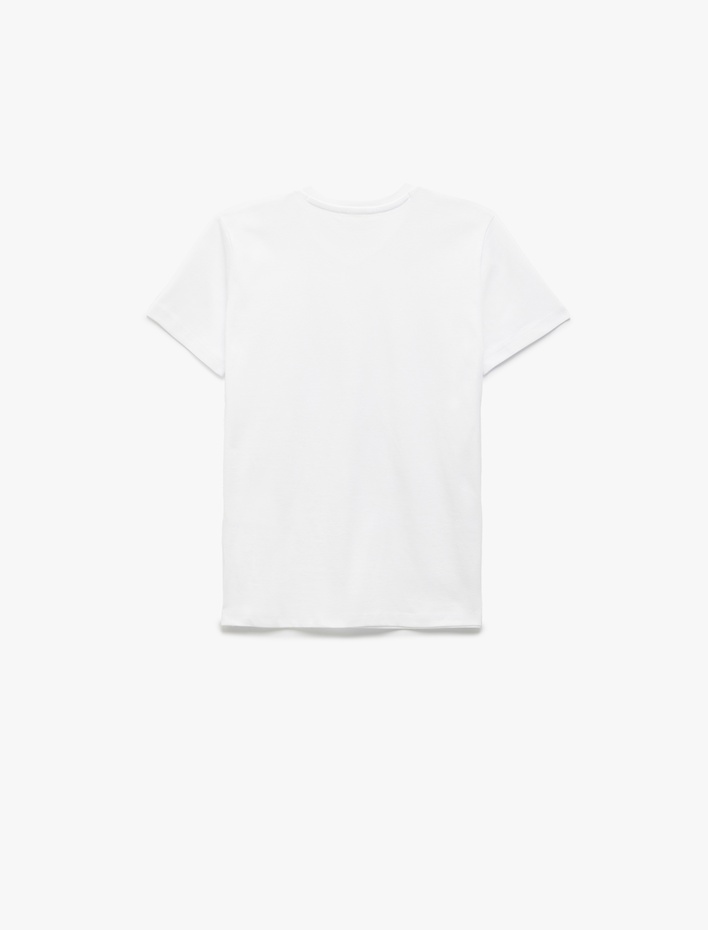 Erkek Çocuk Basic Tişört Kısa Kollu Bisiklet Yaka Pamuklu