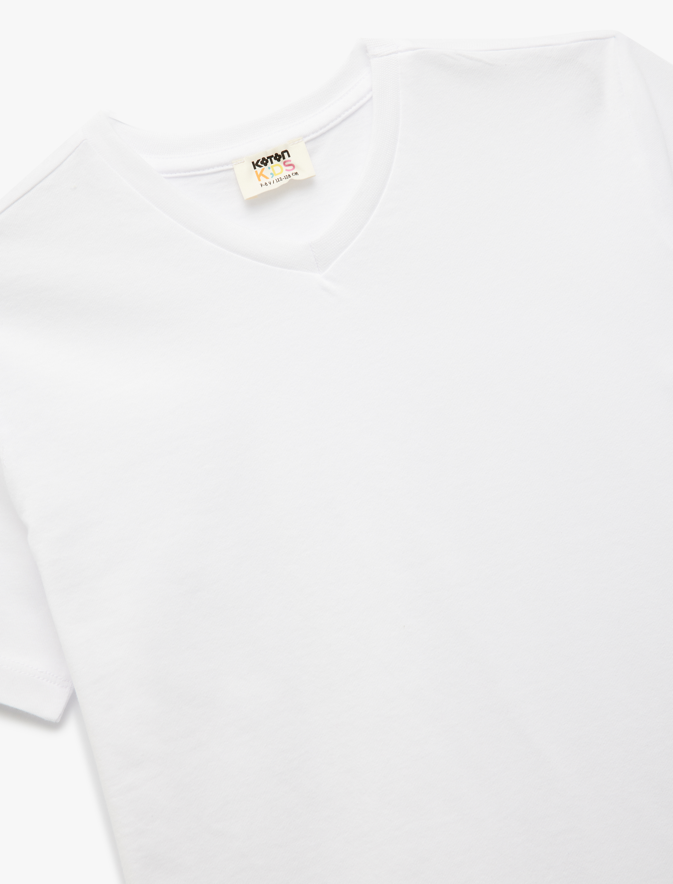  Erkek Çocuk Basic Tişört Kısa Kollu Bisiklet Yaka Pamuklu