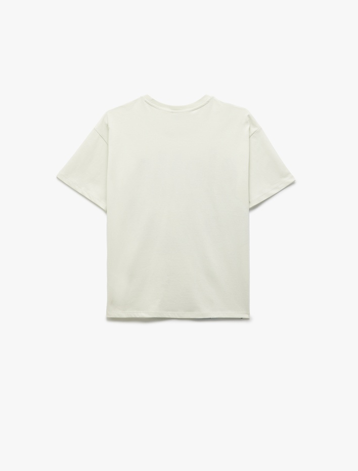 Erkek Çocuk Lisanslı Stitch Baskılı Kısa Kollu Bisiklet Yaka Pamuklu Tişört