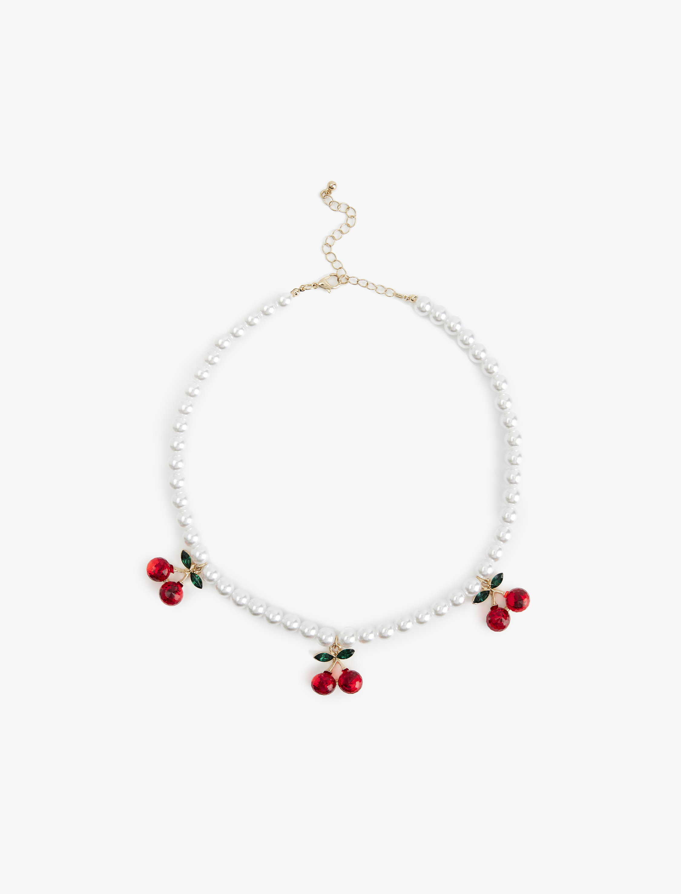  Kadın Koton X Sibil Çetinkaya -  Kiraz Charm Detaylı İnci Kolye