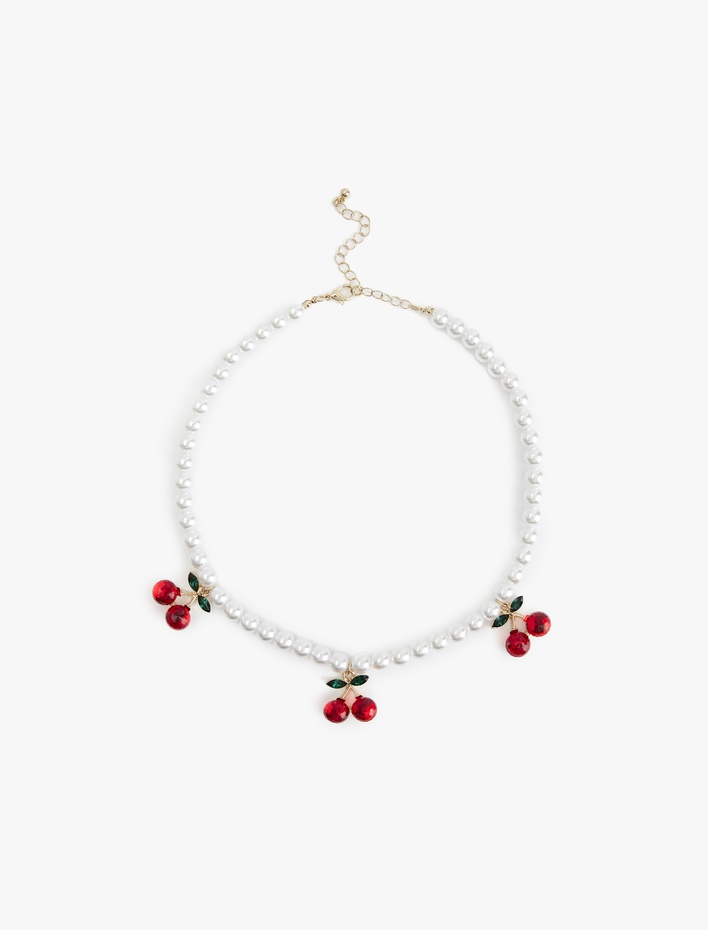 Kadın Koton X Sibil Çetinkaya -  Kiraz Charm Detaylı İnci Kolye