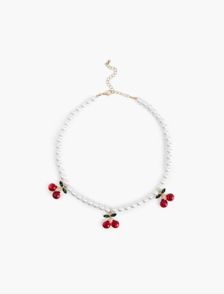  Kadın Koton X Sibil Çetinkaya -  Kiraz Charm Detaylı İnci Kolye