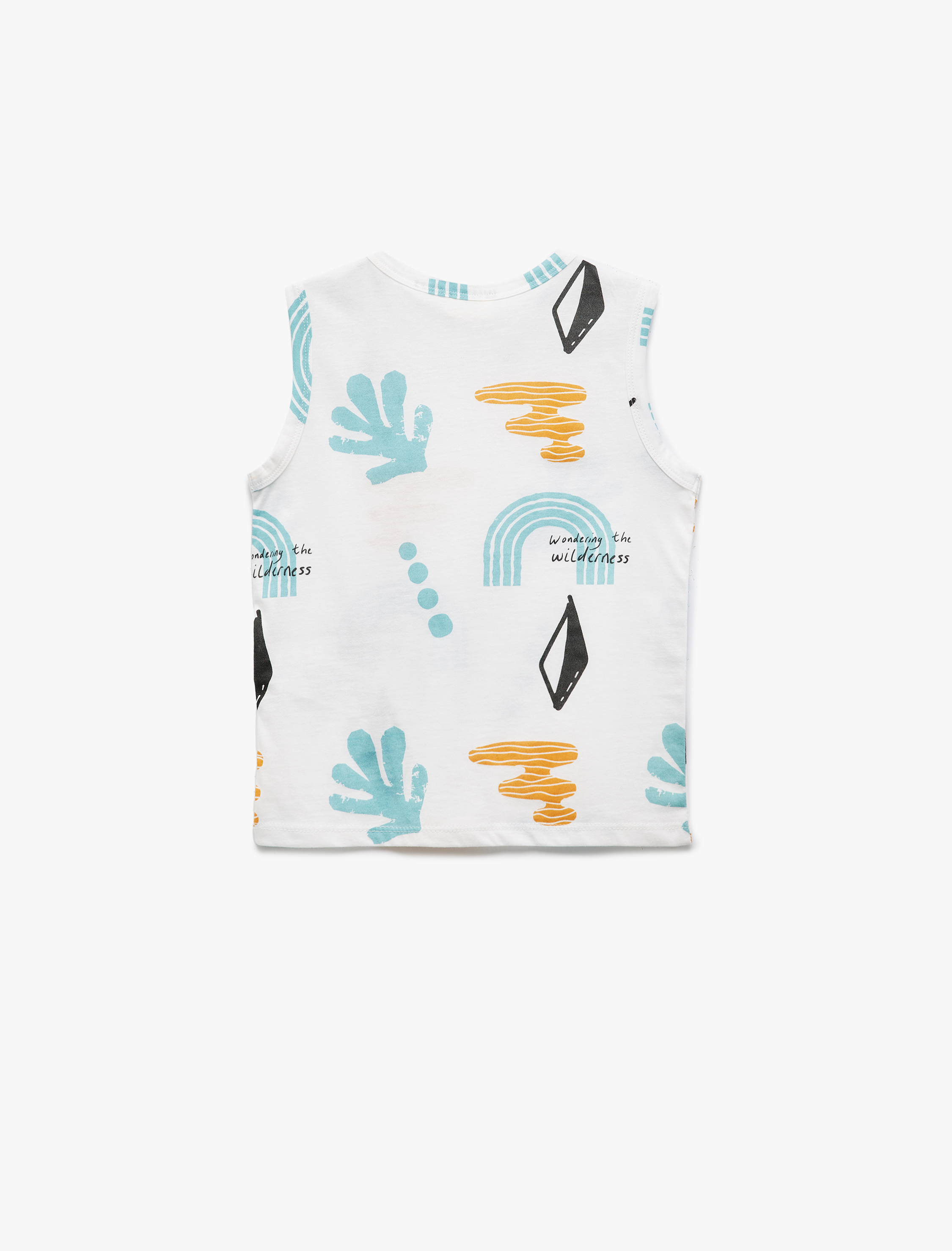  Erkek Çocuk Pamuklu Baskılı Bisiklet Yaka Kolsuz 2'li Atlet Seti