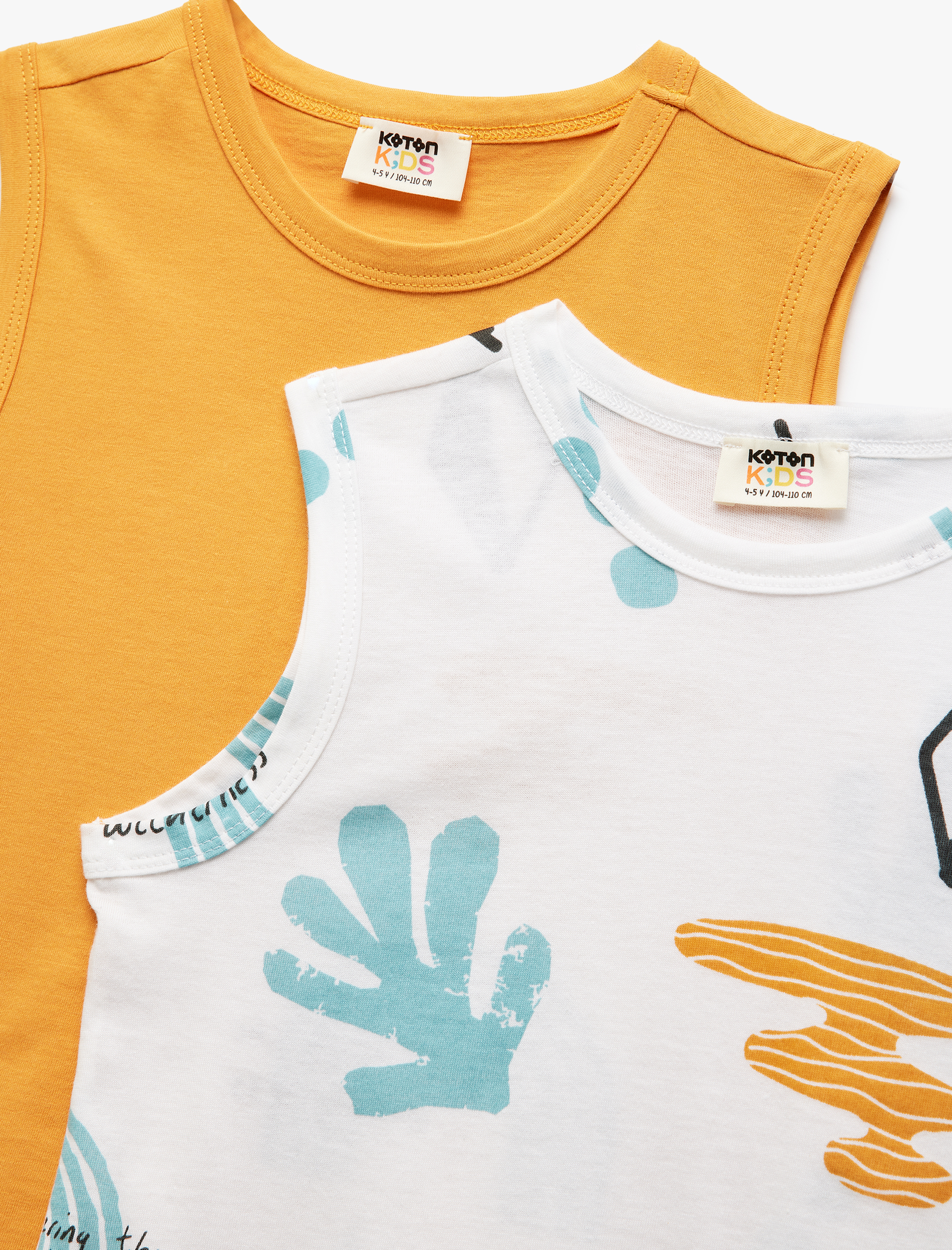  Erkek Çocuk Pamuklu Baskılı Bisiklet Yaka Kolsuz 2'li Atlet Seti