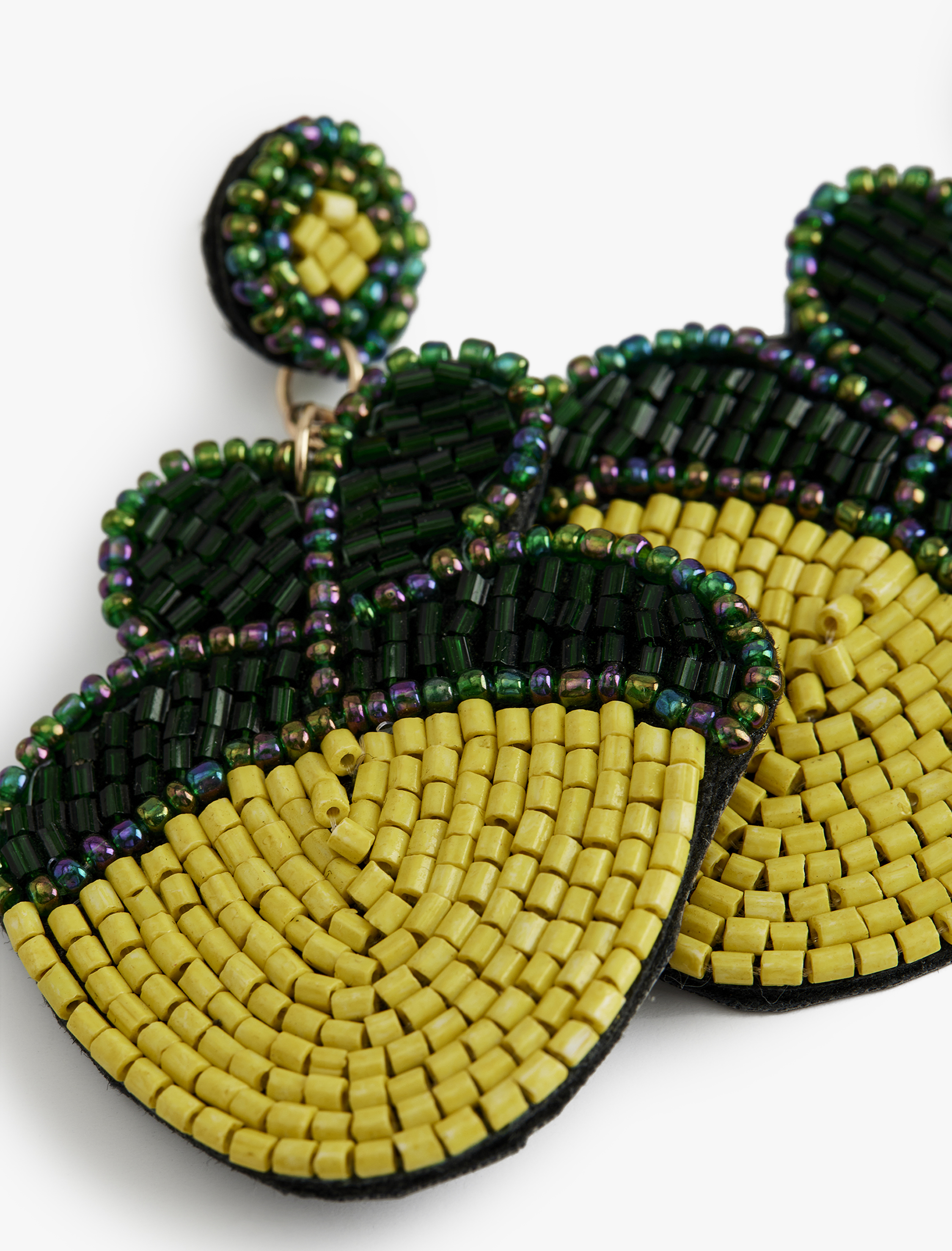  Kadın Büyük Boy Çok Renkli Boncuklu Meyve Küpe - Koton X Sibil Çetinkaya