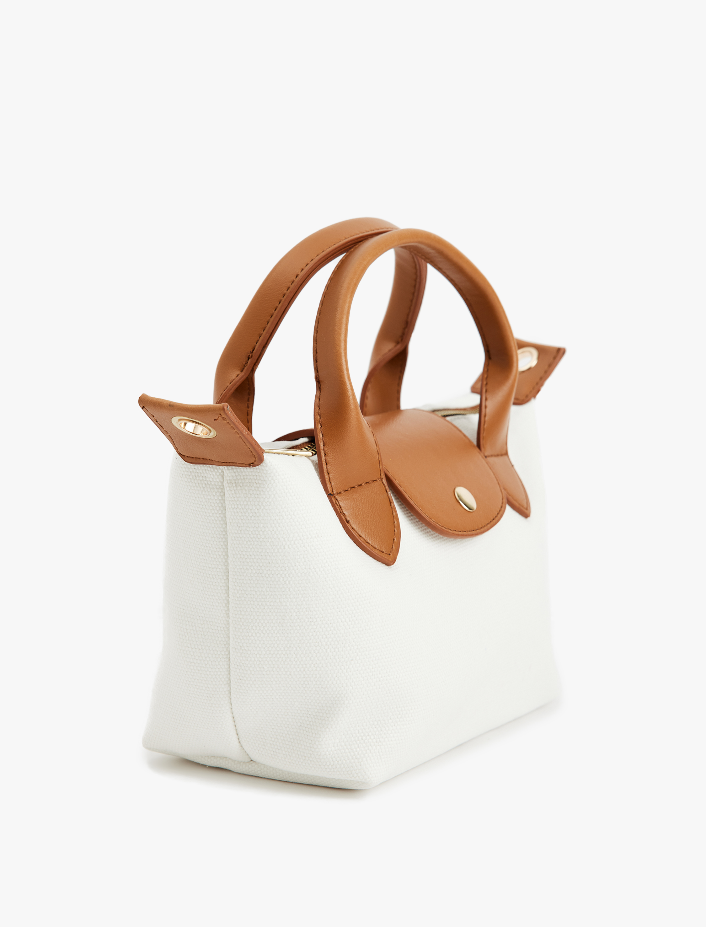  Kadın Çapraz Askılı Saplı Fermuarlı Tote Çanta