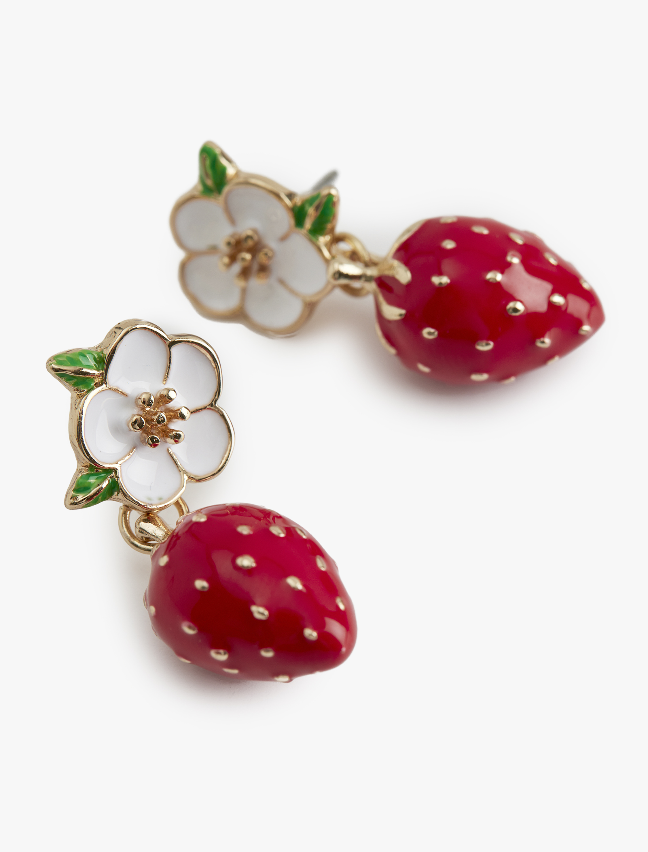  Kadın Çelik Karışımlı Çiçekli Sallantılı Meyve Küpe - Koton X Sibil Çetinkaya