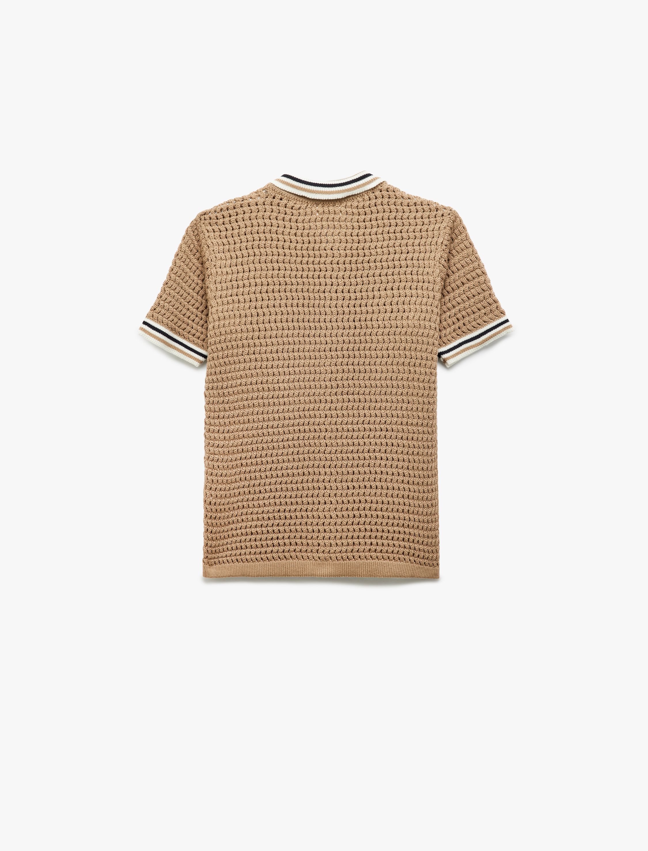  Erkek Çocuk Kısa Kollu Cep Detaylı Triko Polo Yaka Tişört