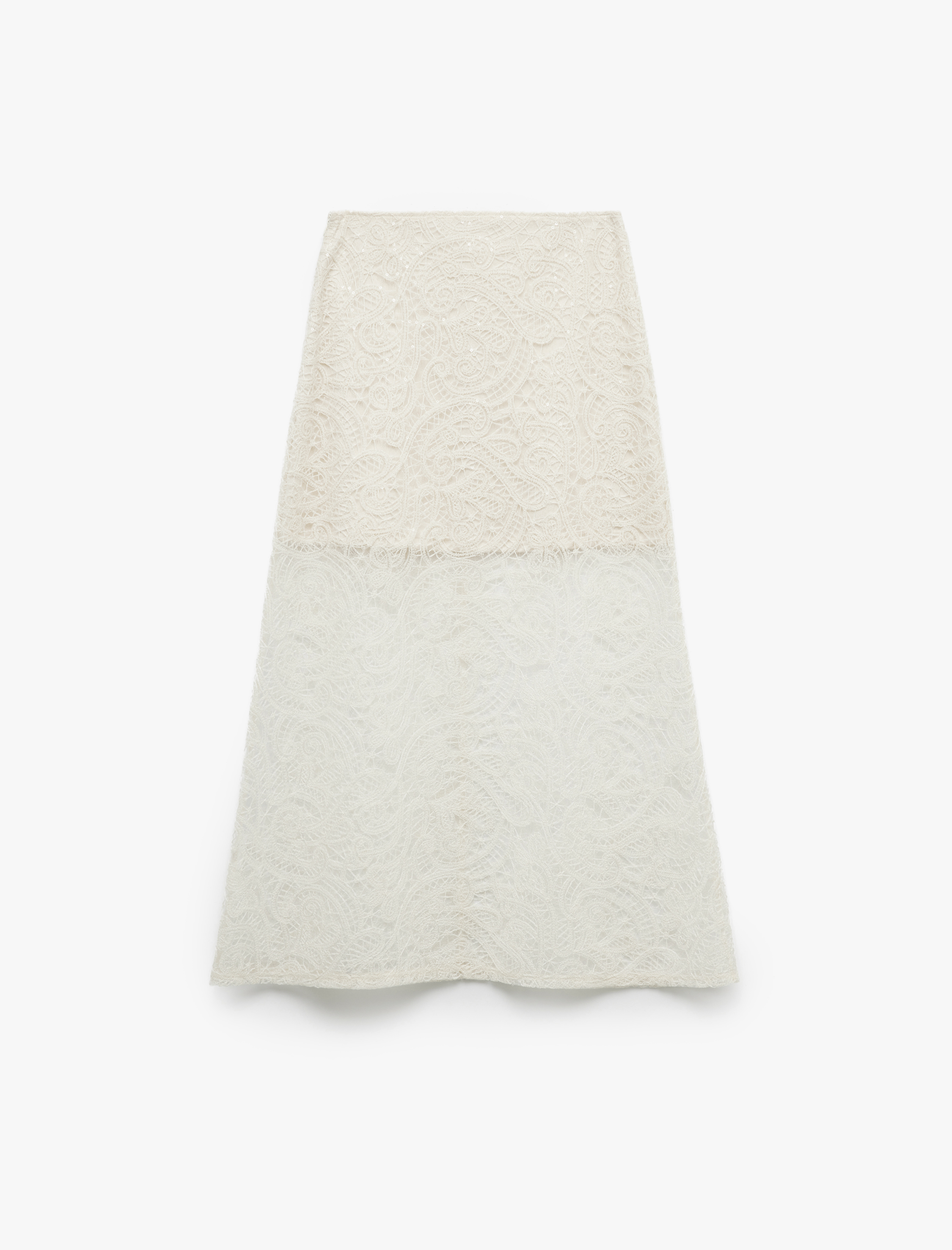   Koton X Melis Ağazat - Dantelli Dar Kesim Mini Astarlı Midi Boy Tül Etek