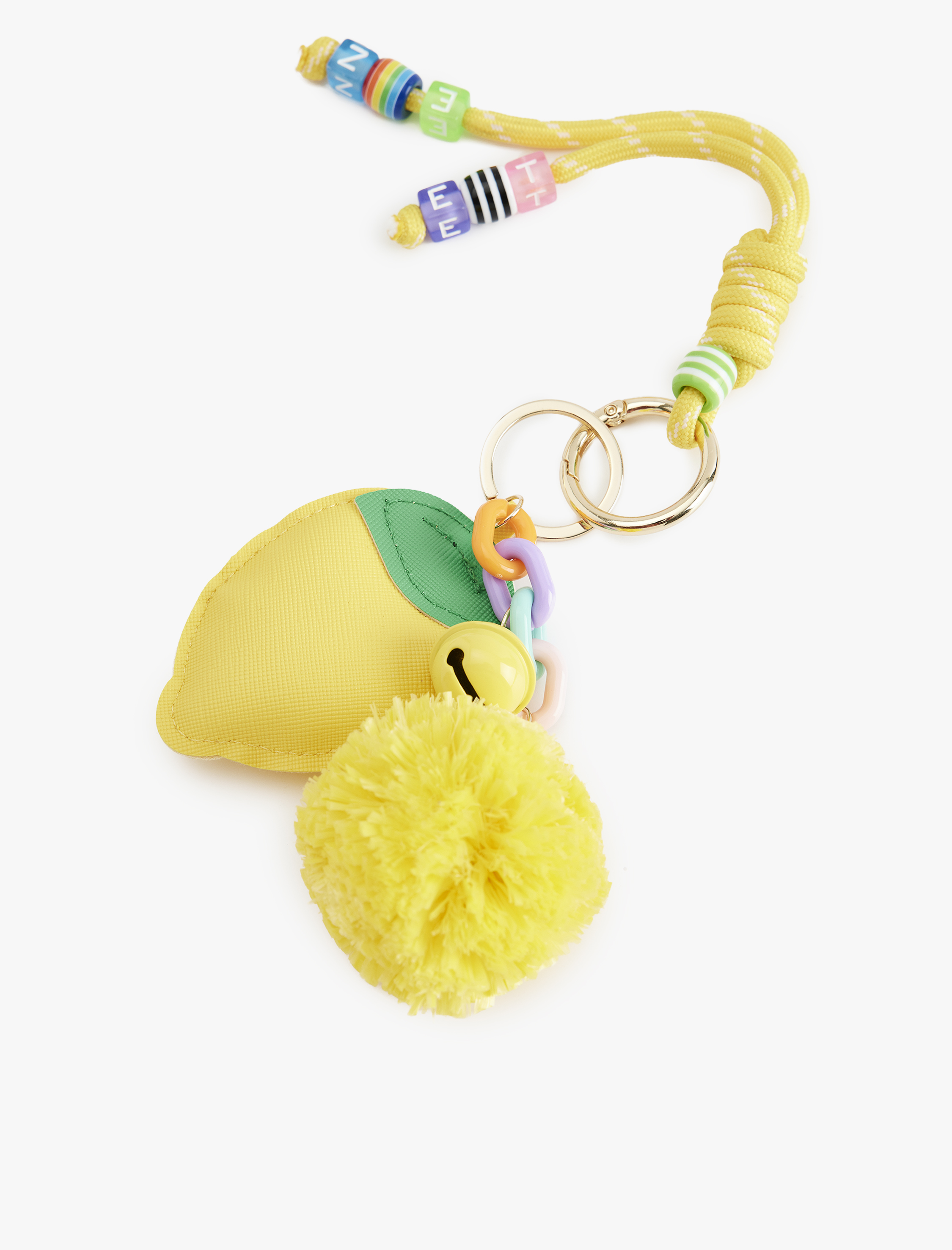 Kadın Koton X Sibil Çetinkaya - Boncuklu Limon Detaylı Ponpon Anahtarlık