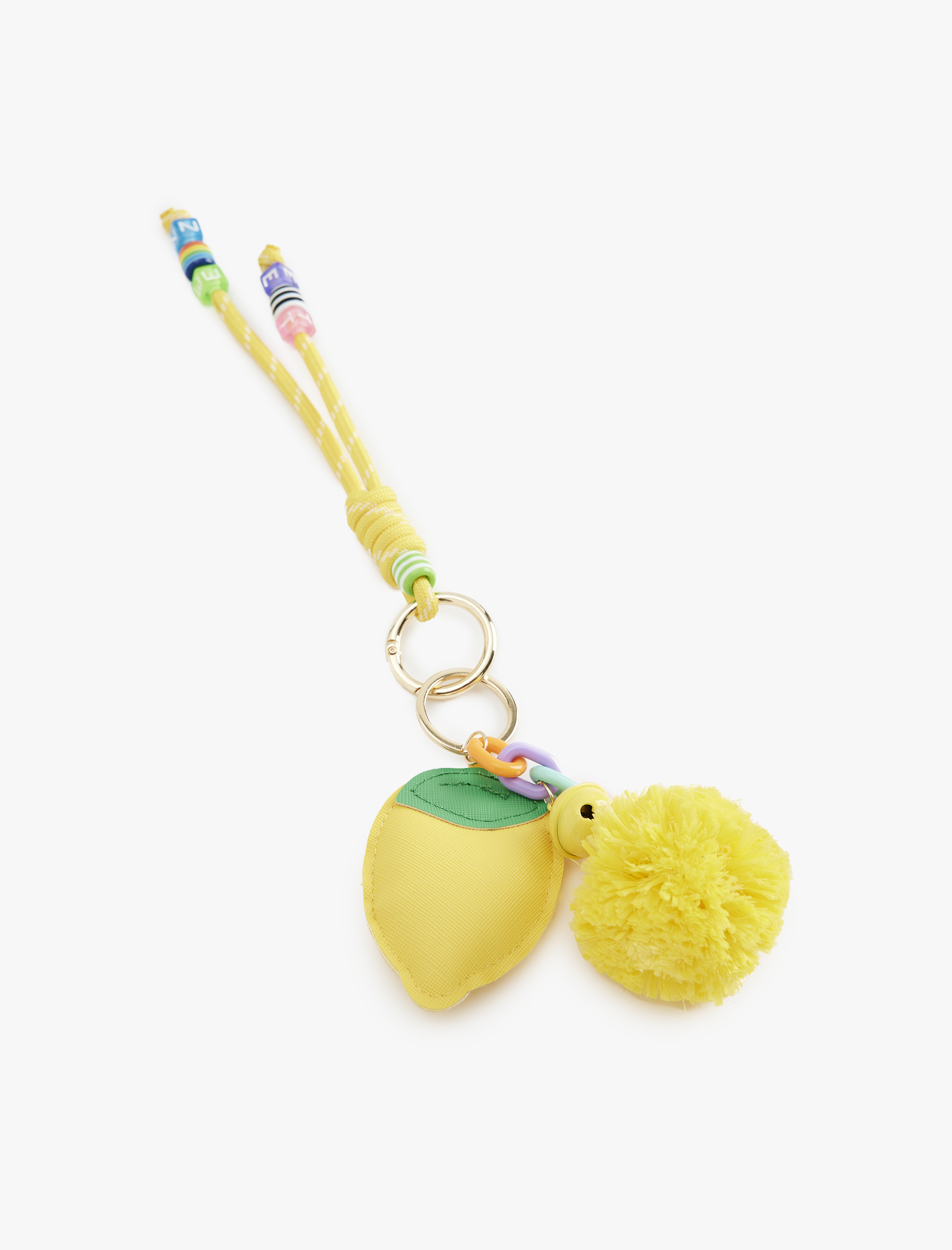 Kadın Koton X Sibil Çetinkaya - Boncuklu Limon Detaylı Ponpon Anahtarlık