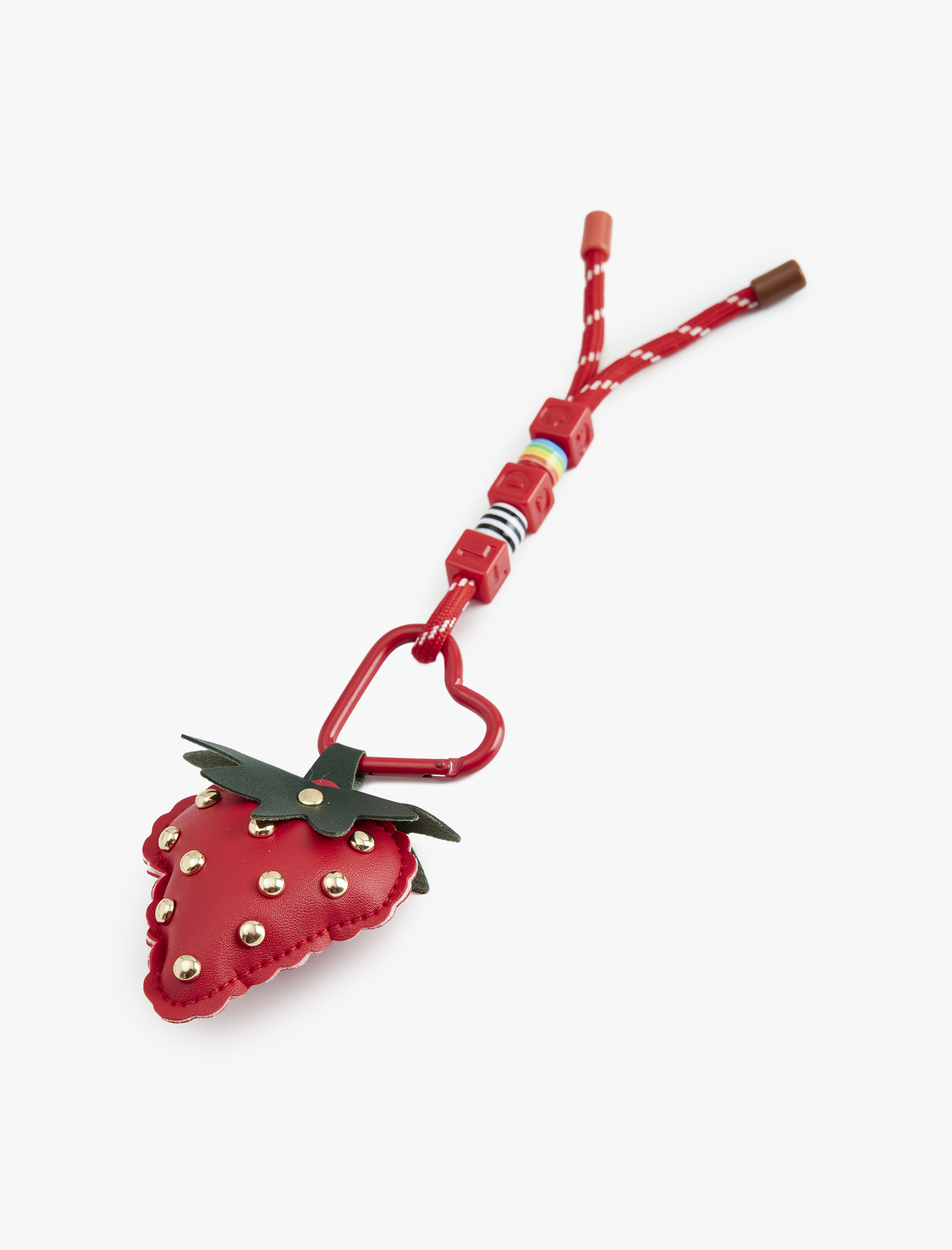 Kadın Koton X Sibil Çetinkaya - Çilek Figürlü Metal Boncuk Detaylı Anahtarlık