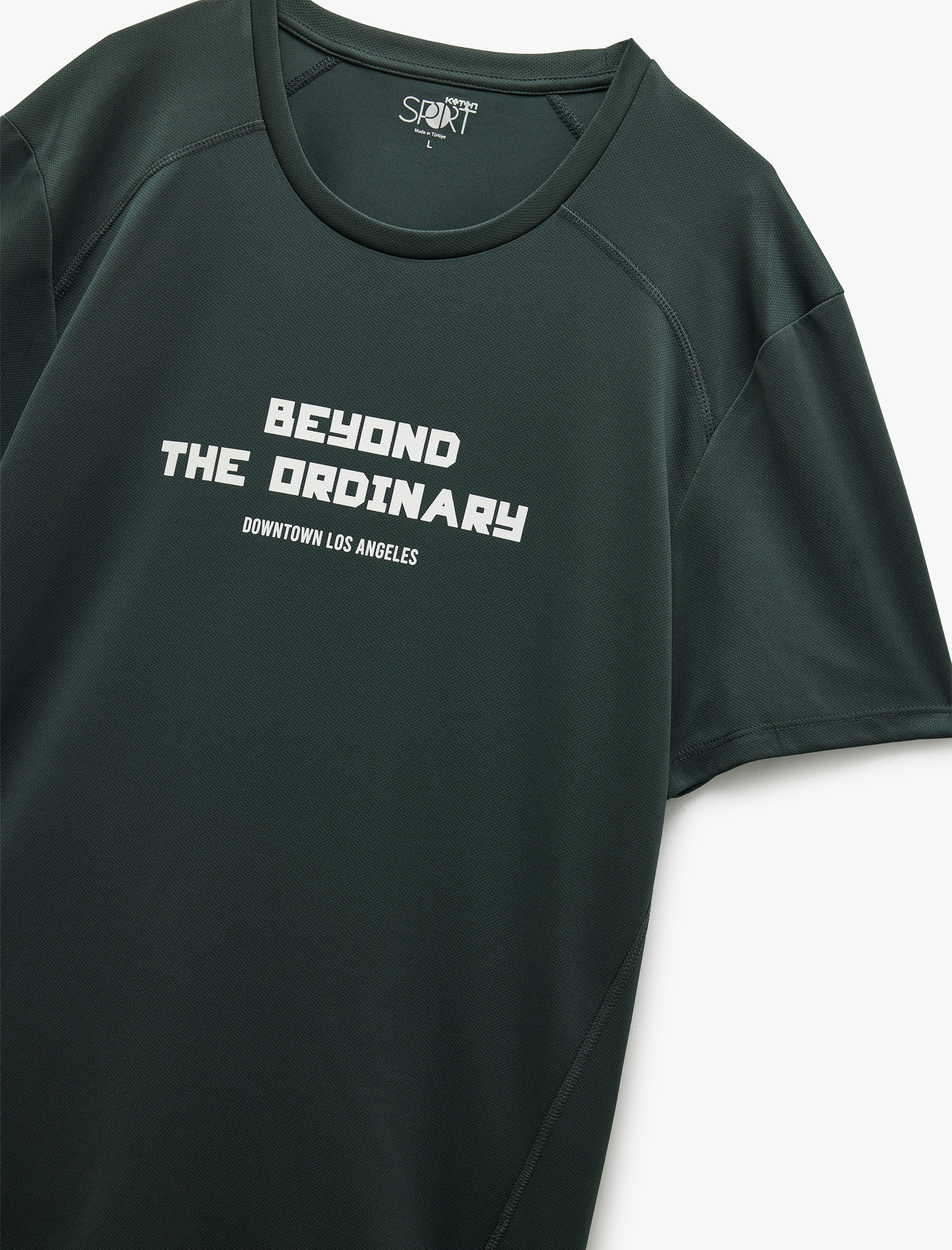   Kısa Kollu Baskılı Bisiklet Yaka Spor Tişört