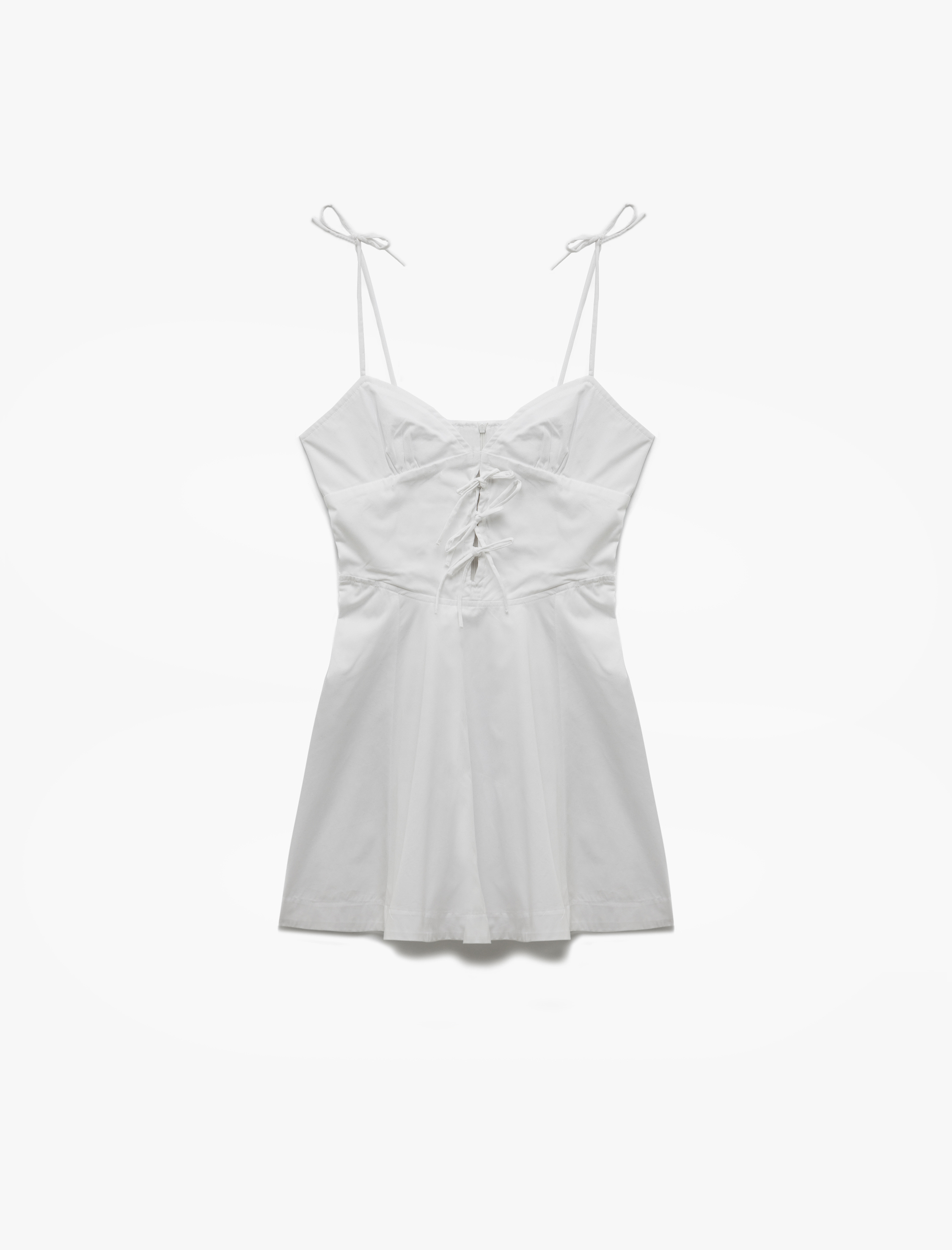   Bağlamalı Yaka İp Askılı A Kesim Mini Elbise