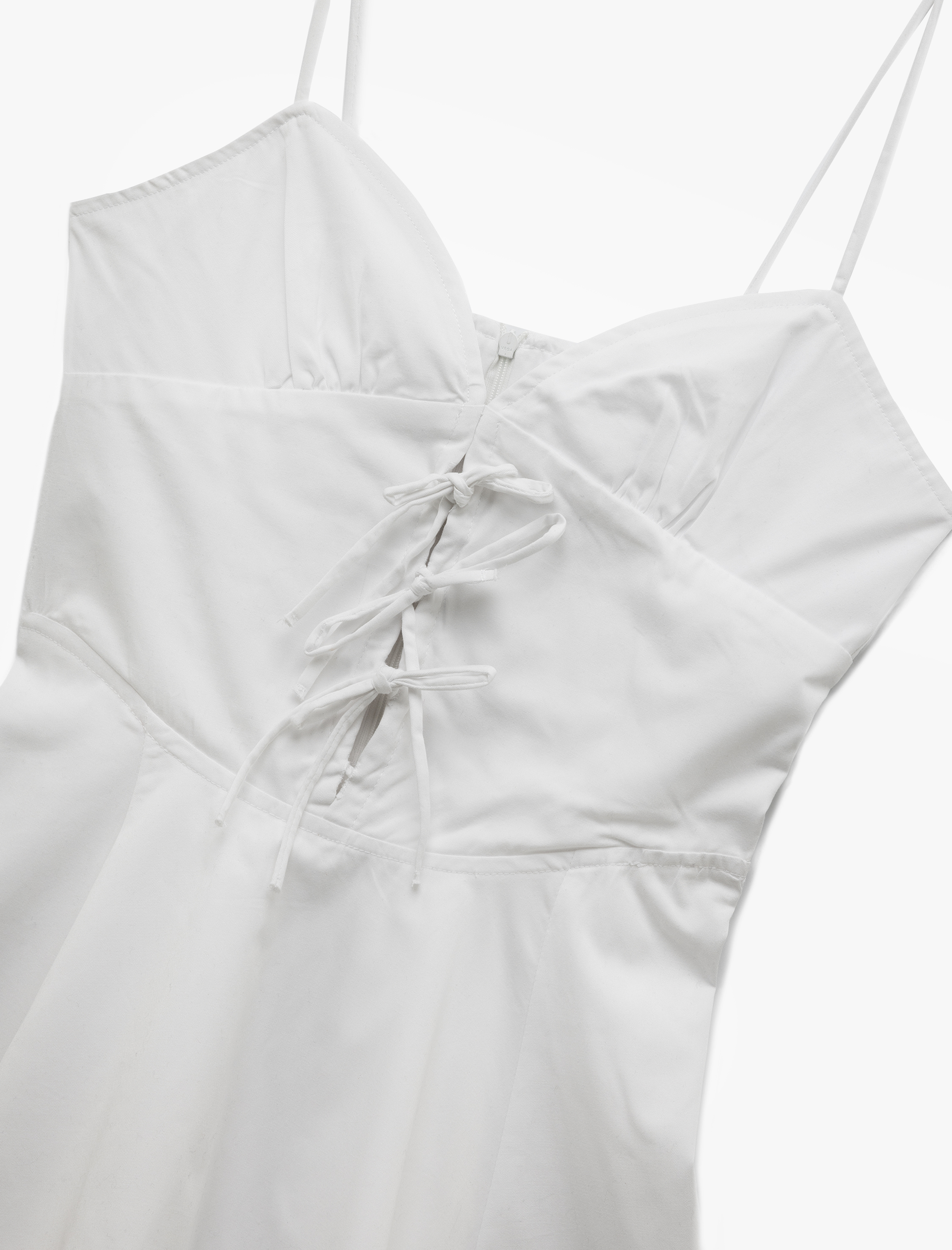   Bağlamalı Yaka İp Askılı A Kesim Mini Elbise