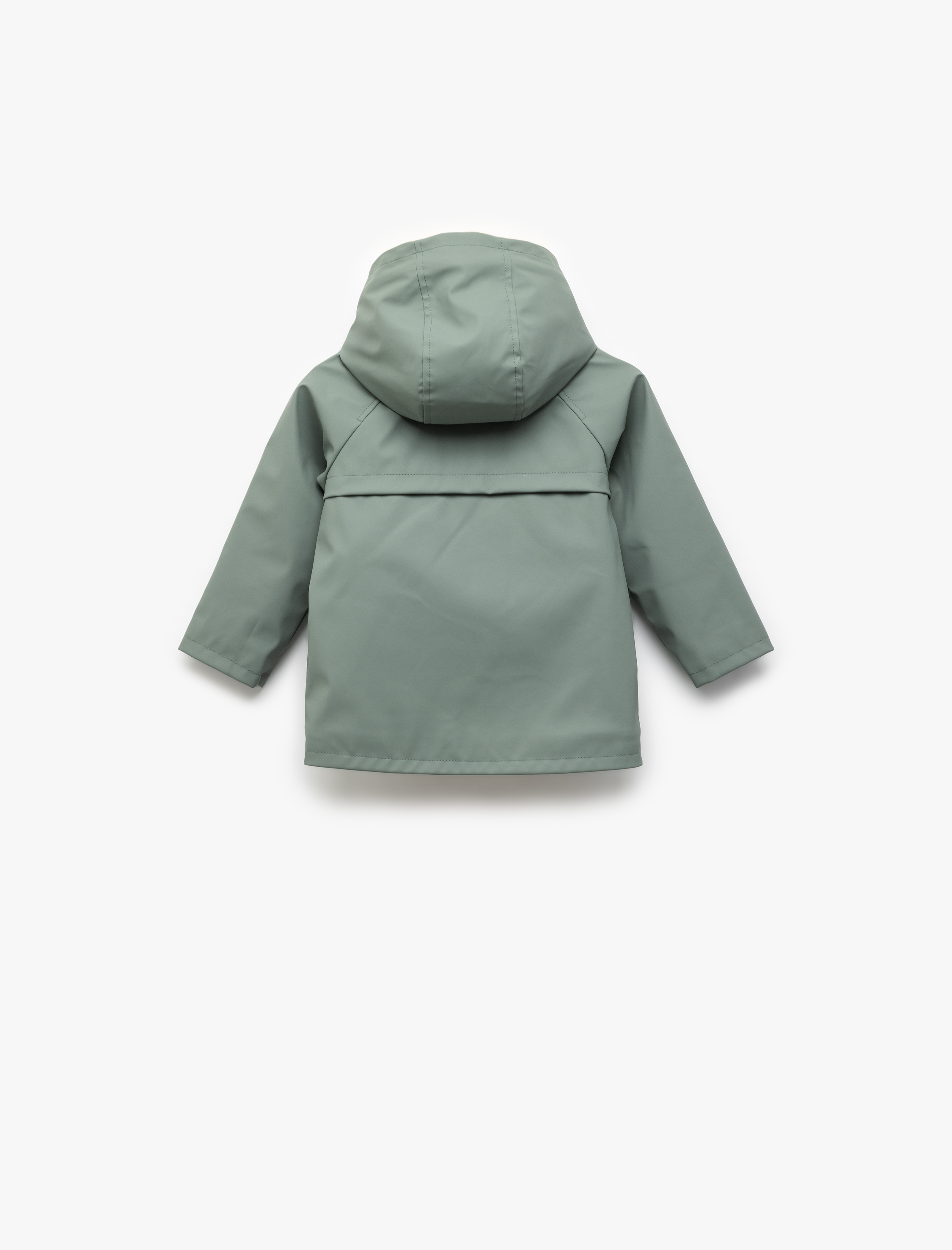  Erkek Bebek Uzun Kollu Peluş Astarlı Fermuarlı Kapşonlu Mont