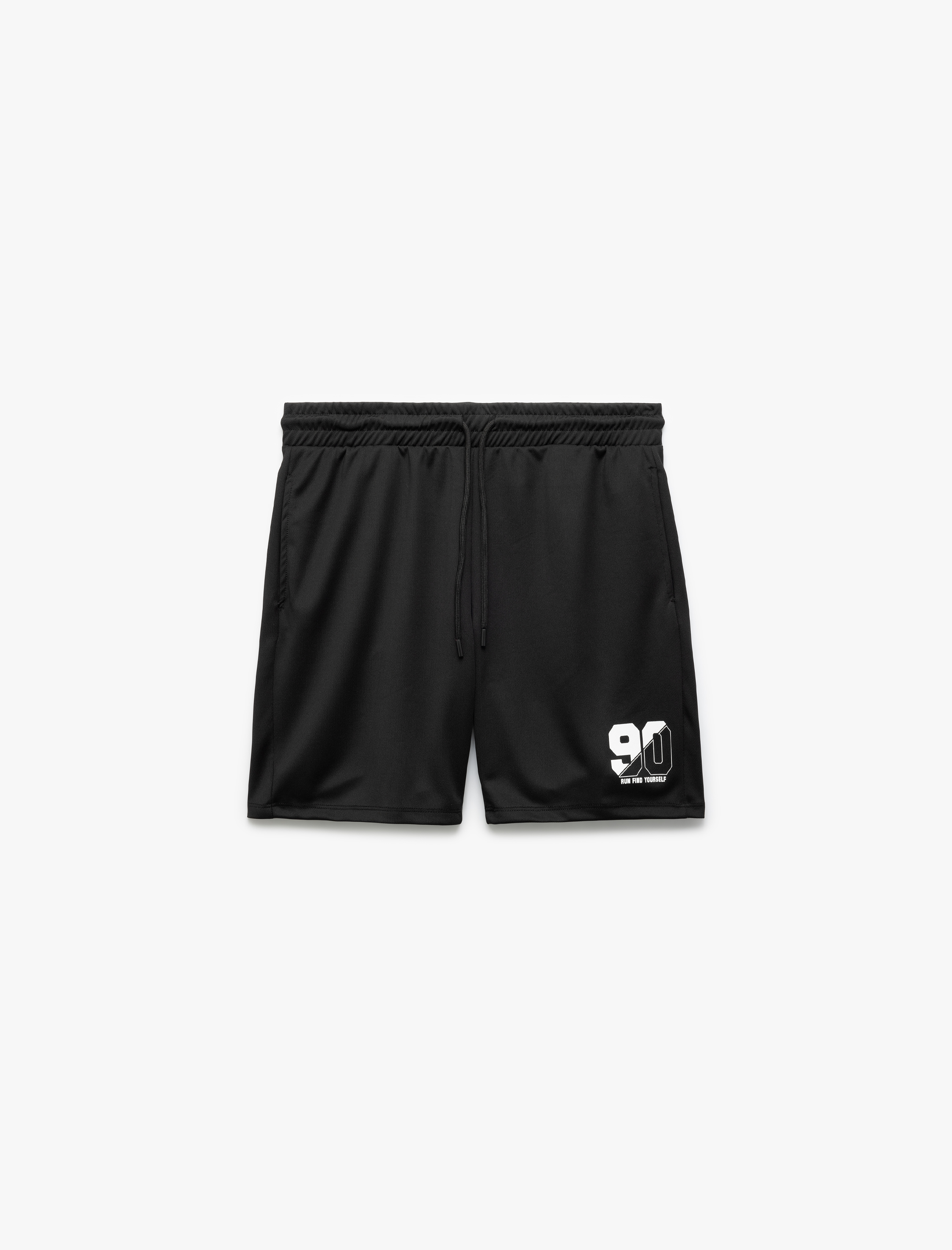   Beli Bağcıklı Cep Detaylı Bermuda Baskılı Spor Şort