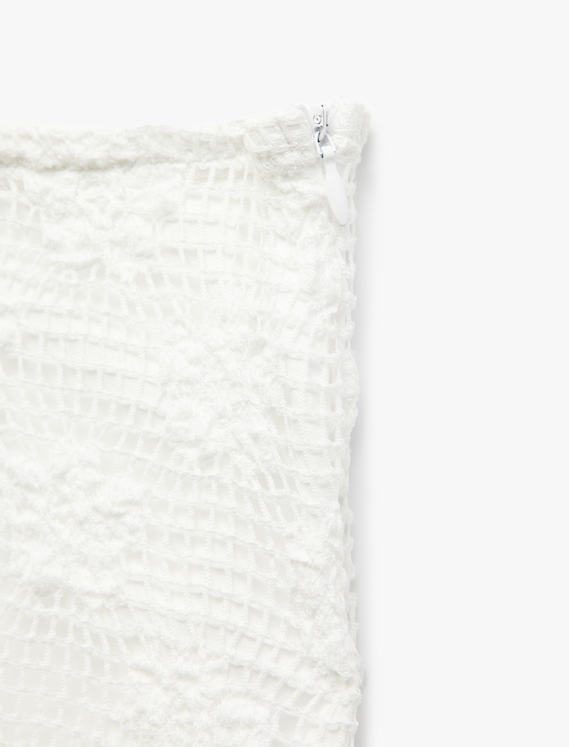   Yüksek Bel Jakarlı Midi Kalem Etek