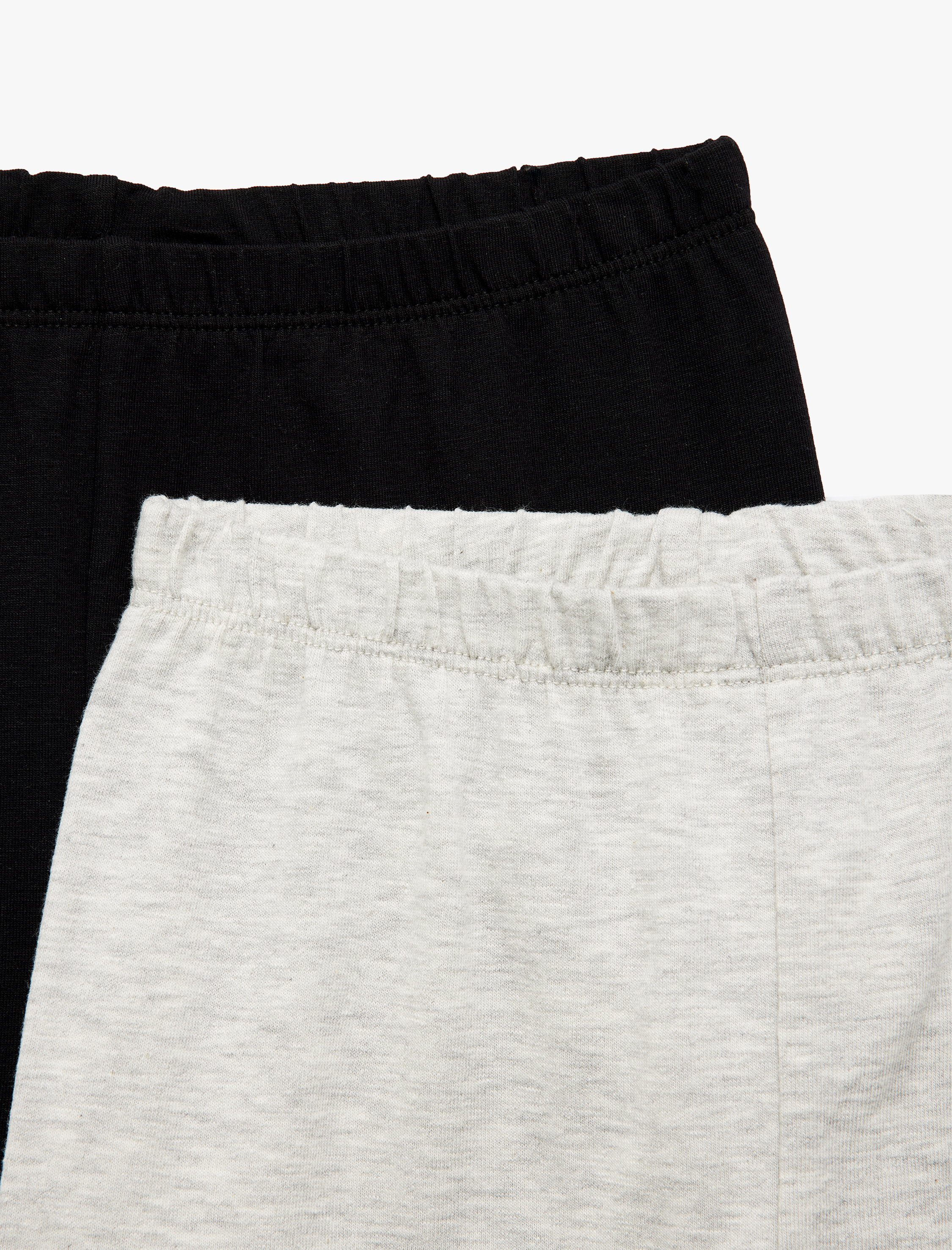  Kız Çocuk Beli Lastikli 2'li Basic Tayt Seti