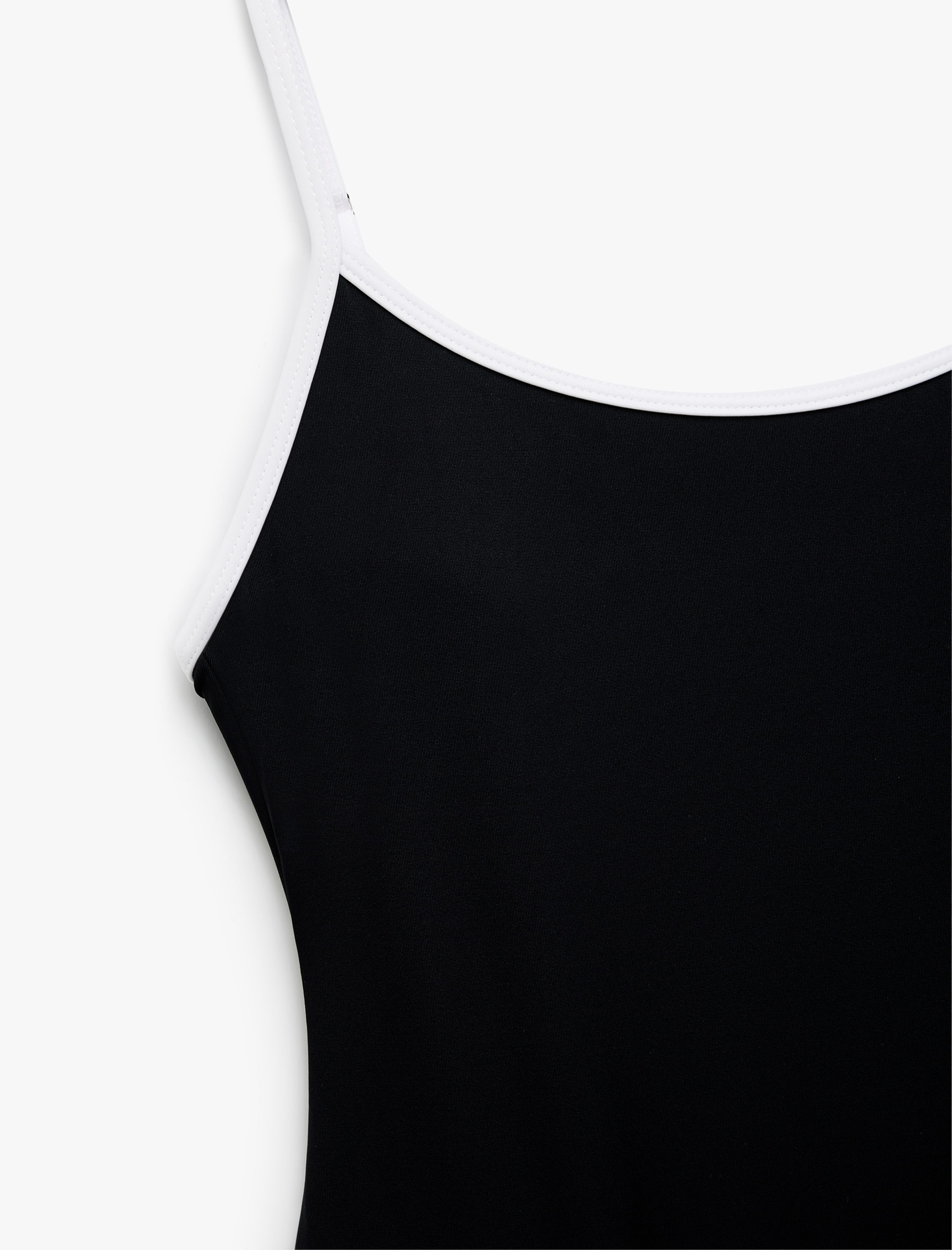   Renk Kontrastlı İnce Askılı Mayo