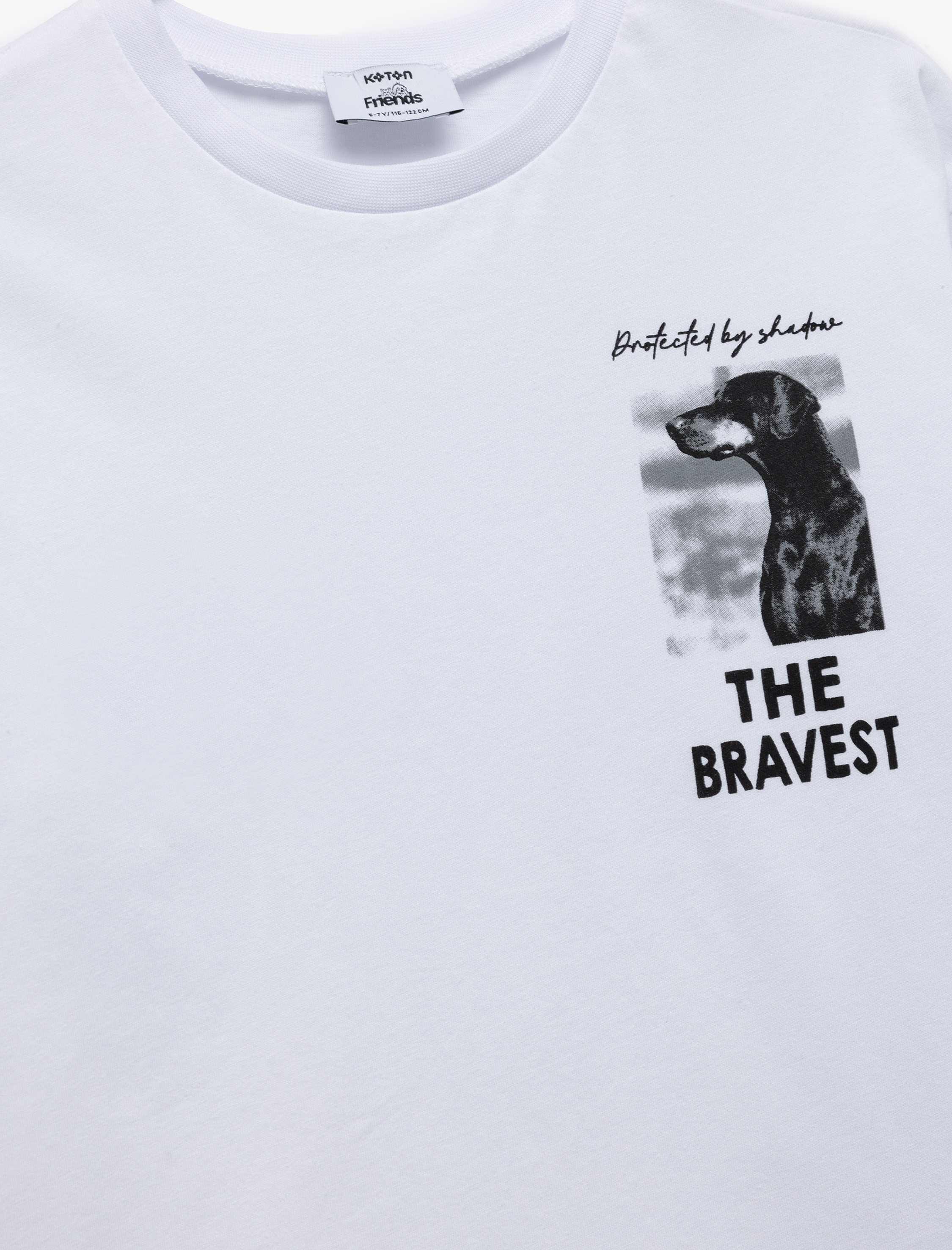  Erkek Çocuk Pamuklu Baskılı Kısa Kollu Bisiklet Yaka Oversize Tişört