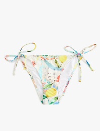 Koton X Sibil Çetinkaya - Bağcıklı Limon Baskılı Desenli İpli Bikini Altı