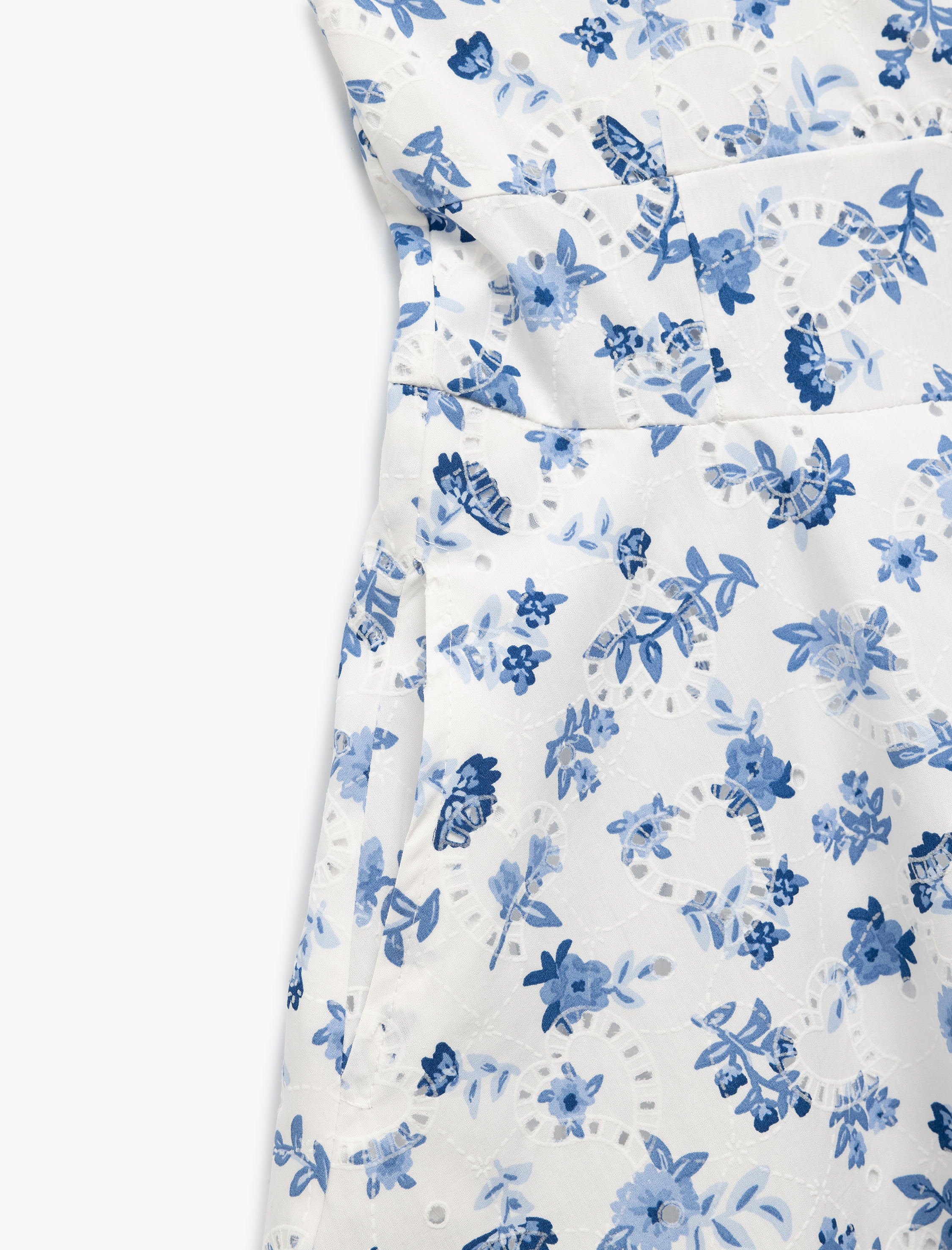  Kız Çocuk Pamuklu Kare Yaka Askılı Çiçekli Elbise