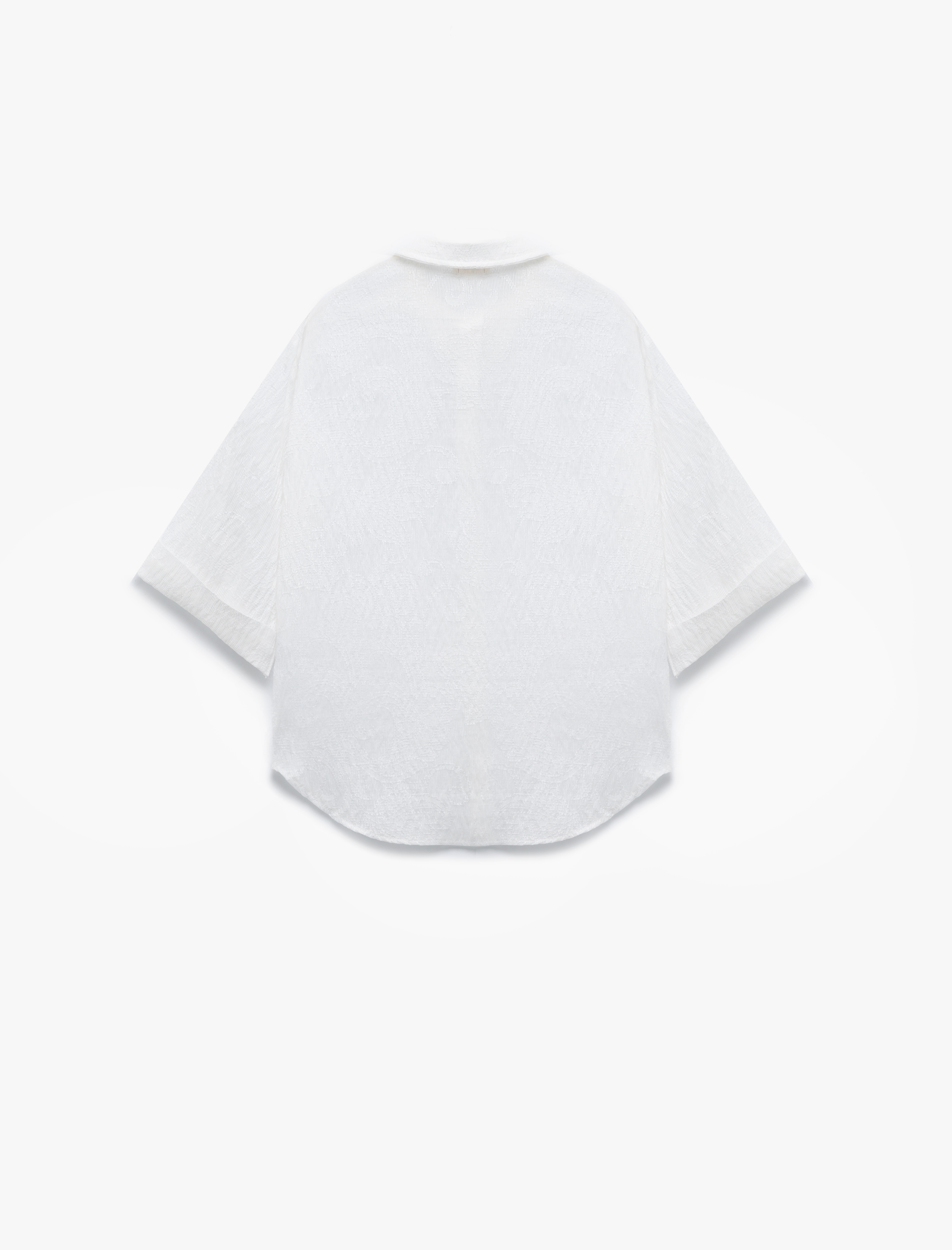  Kız Çocuk Kısa Kollu Klasik Yaka Viskon Karışımlı Dokulu Gömlek