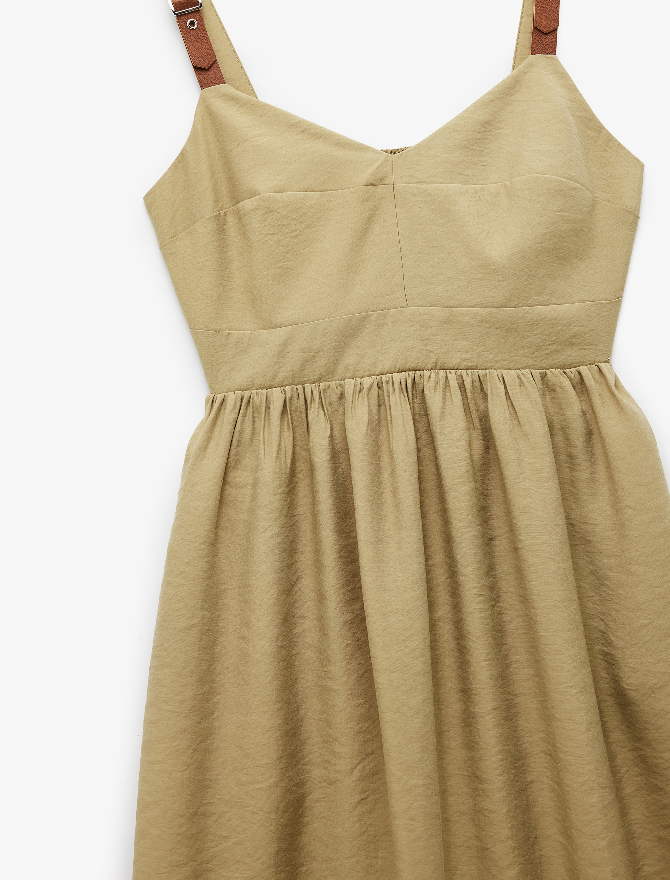   Koton X Sima Tarkan - Kolsuz V Yaka A Kesim Modal Askılı Uzun Elbise