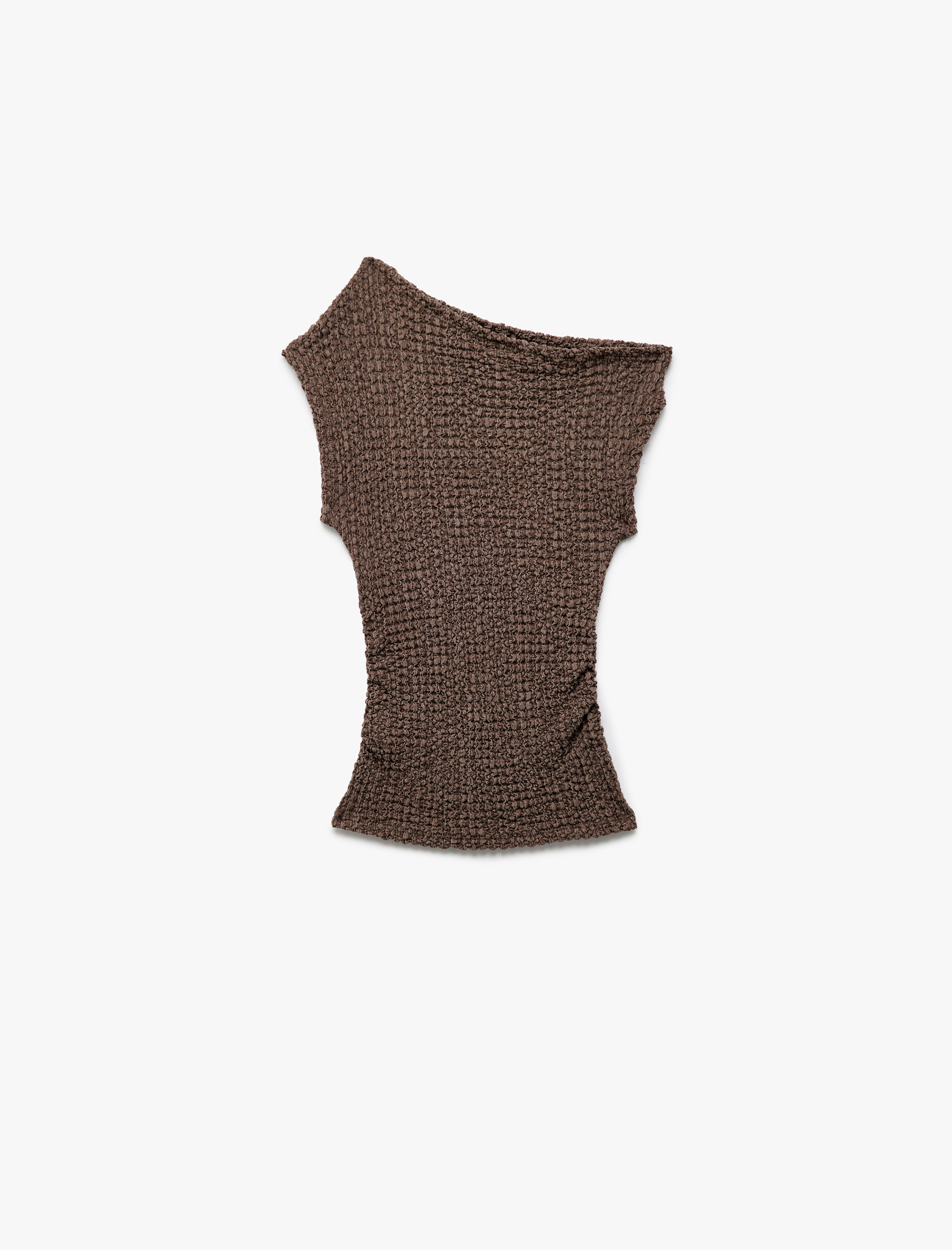  Kız Çocuk Viskon Karışımlı Kolsuz Kayık Yaka Tişört