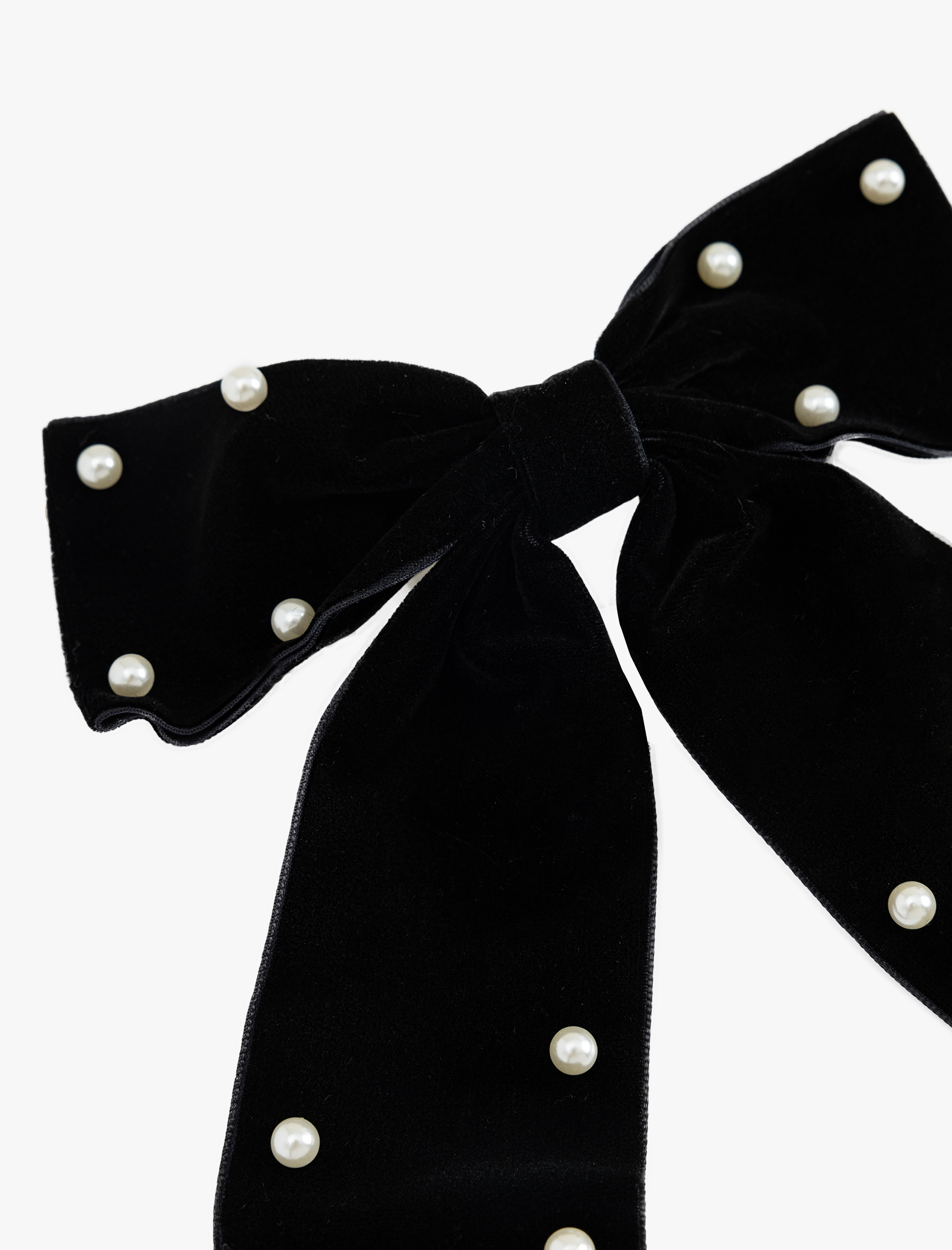  Kadın Boncuk Detaylı Fiyonklu Saç Tokası