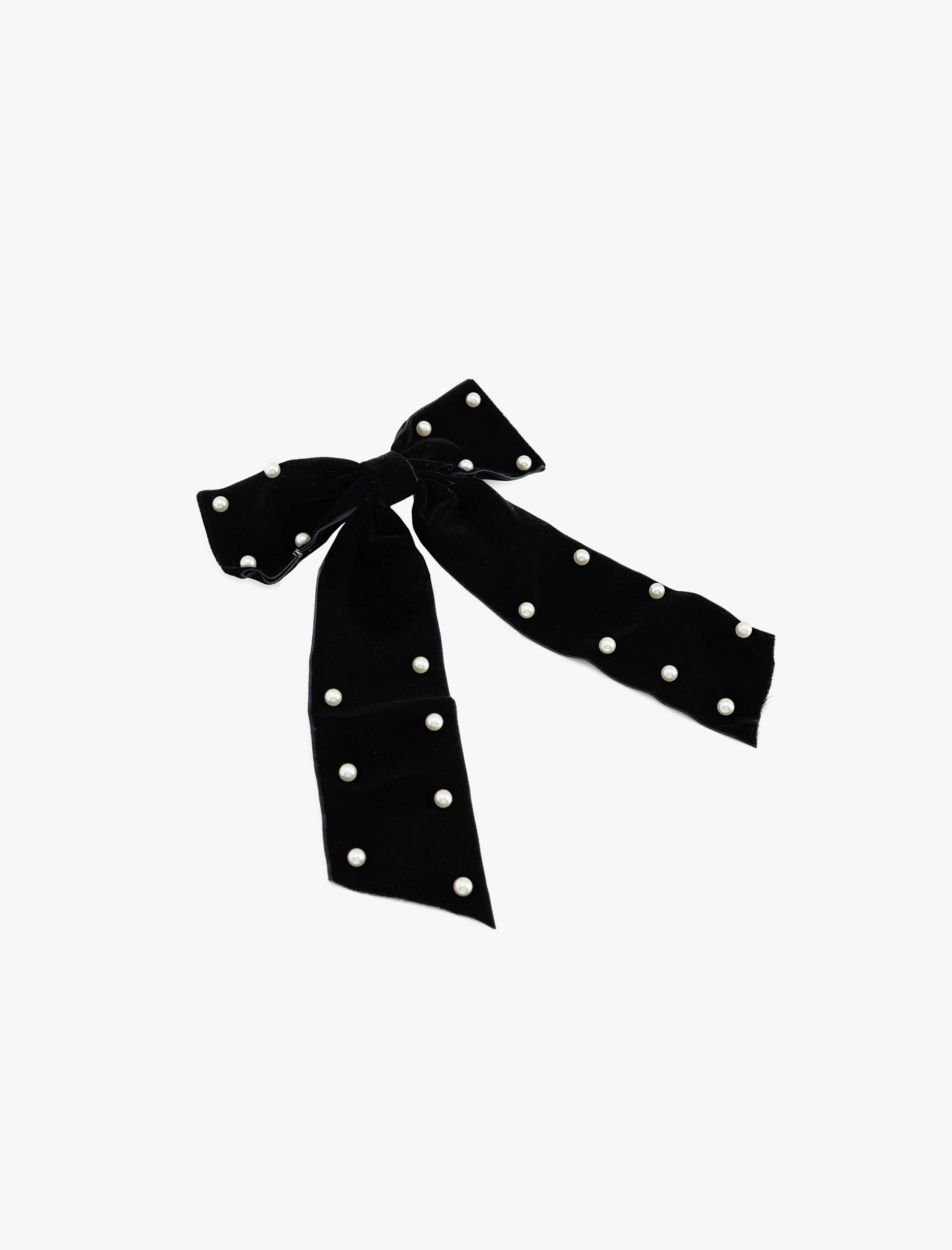  Kadın Boncuk Detaylı Fiyonklu Saç Tokası