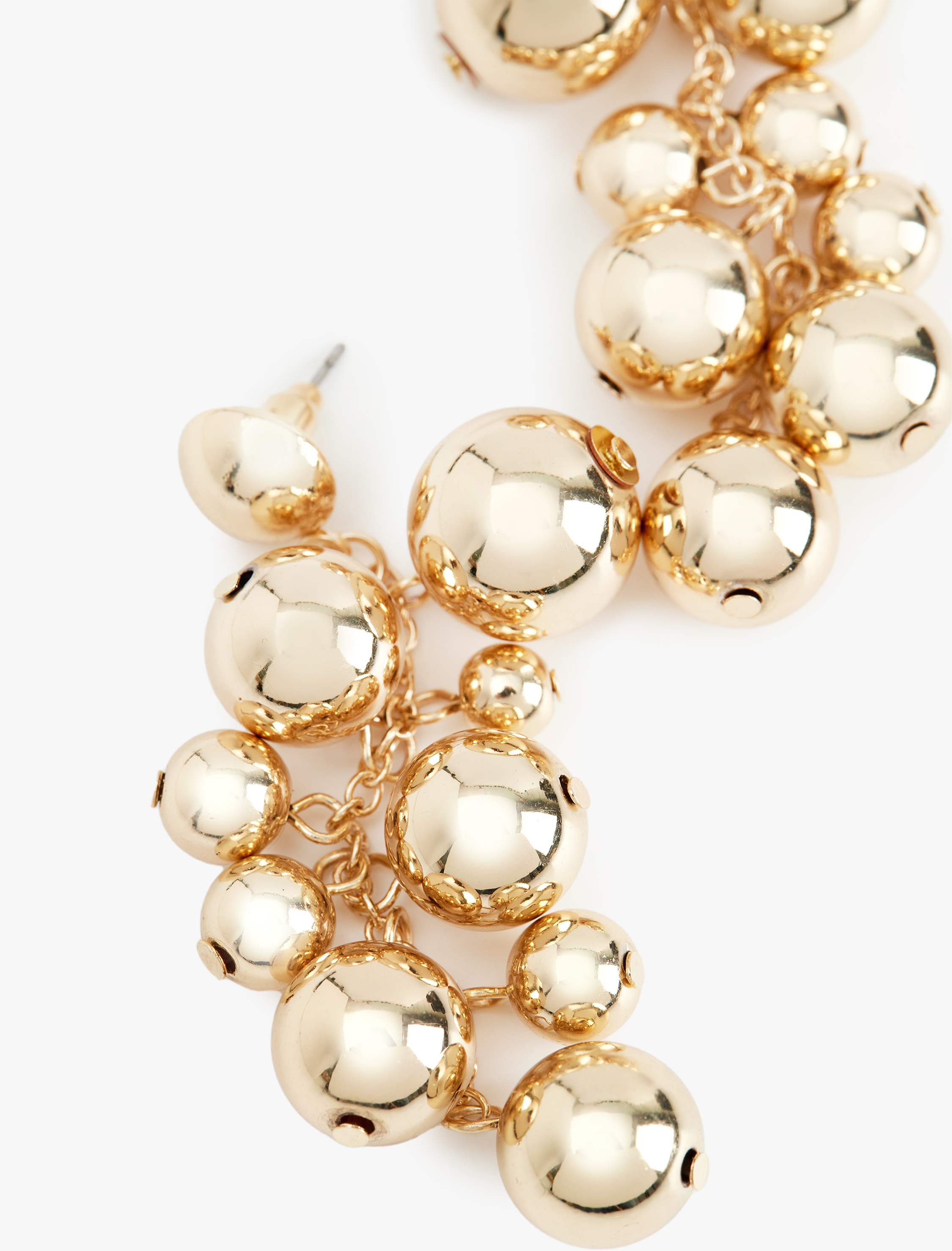  Kadın Sallantılı Metal Boncuklu Küpe