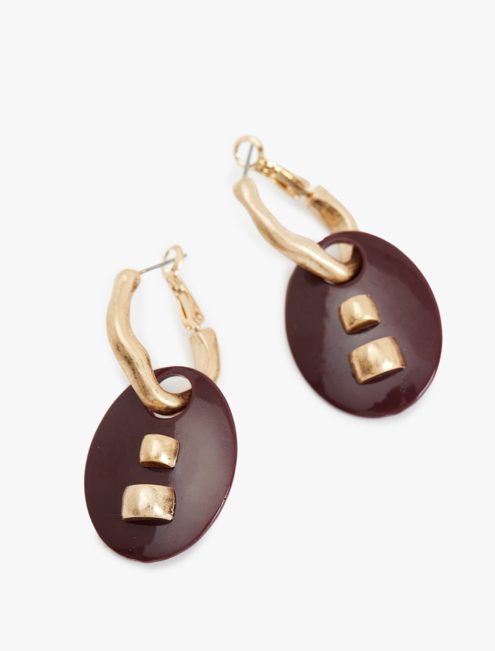 Kadın Sallantılı Geometrik Halka Küpe